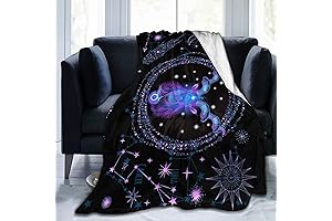 Aries Throw Blanket Flannel Constellation Throw Blanke