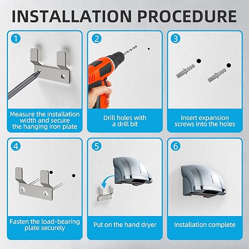 Miniatura 5 de Secador de manos para baño en casa comercial - Secadores de manos de aire automáticos eléctricos, LX-1003 Silver