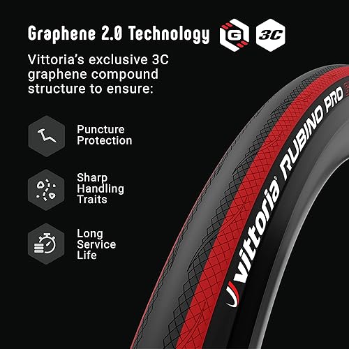 Miniatura 7 de Vittoria Rubino Pro IV Graphene 2.0 - Neumático de bicicleta de carretera de alto rendimiento - Neumático de bicicleta plegable