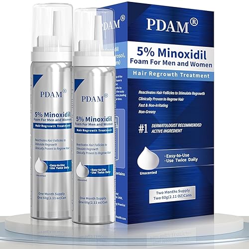 Miniatura 10 de Minoxidil para hombres y mujeres, espuma para el crecimiento del cabello, tratamiento de crecimiento del cabello con espuma de minoxidil al 5%