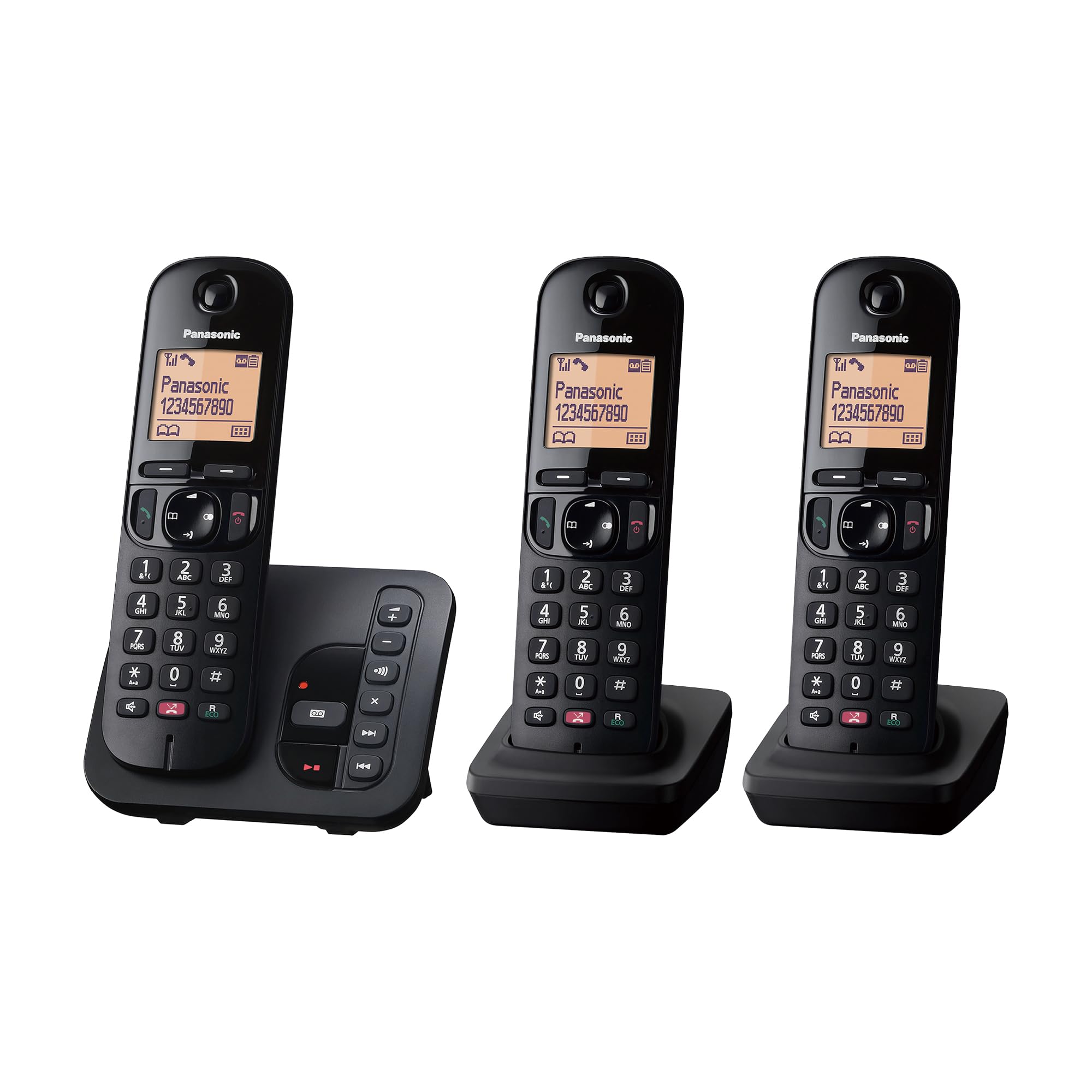 Panasonic KX-TGC263E Digital Cordless Phones: 18-min answering machine, dedicated call block button, an easy-to-read dot-matrix display and a hands-free speakerphone