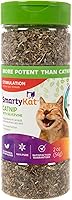 SmartyKat Catnip & Silvervine Cat Attractant - Potent 2oz Resealable Shaker for Finicky Cats, Energetic Play Aid