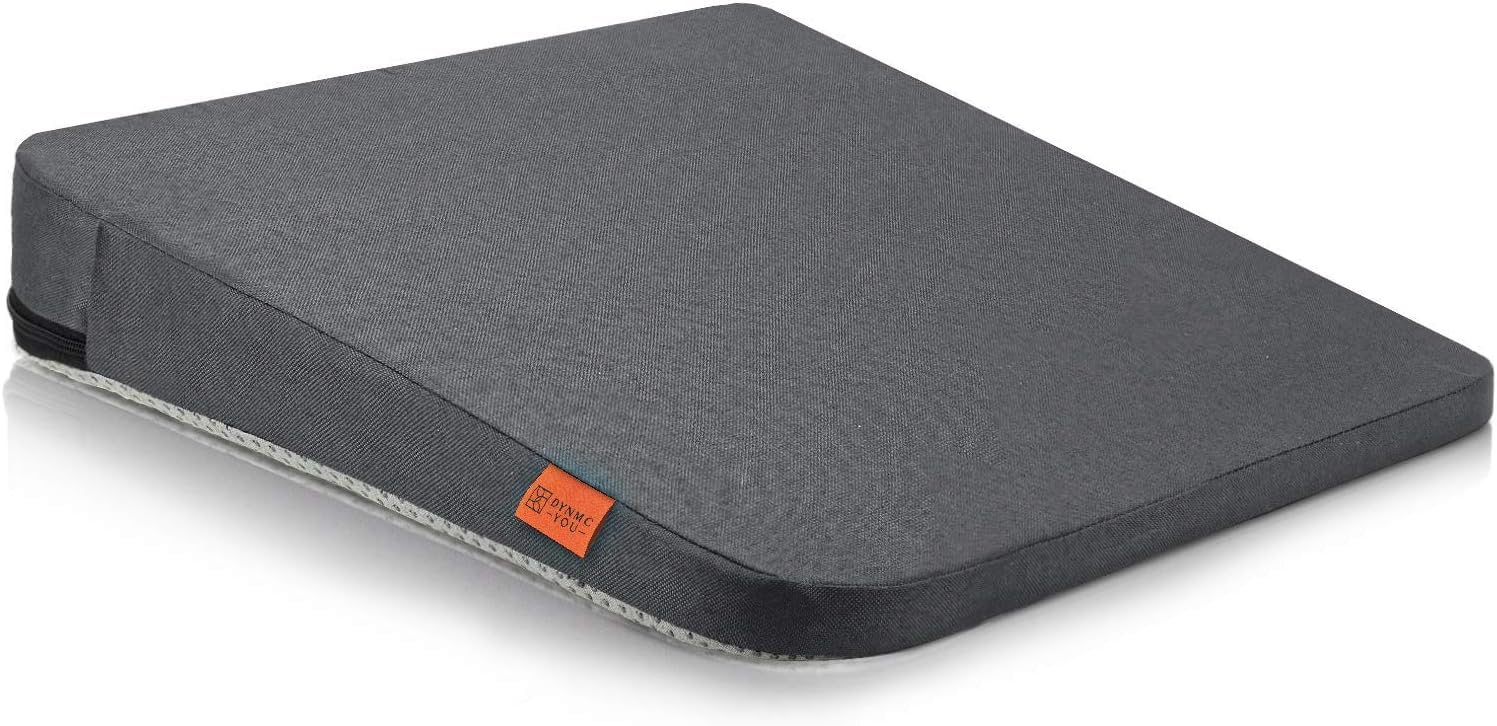 Cuscino Sedile Auto Ergonomico a Cuneo Solido in Gommapiuma Grigio Scuro
