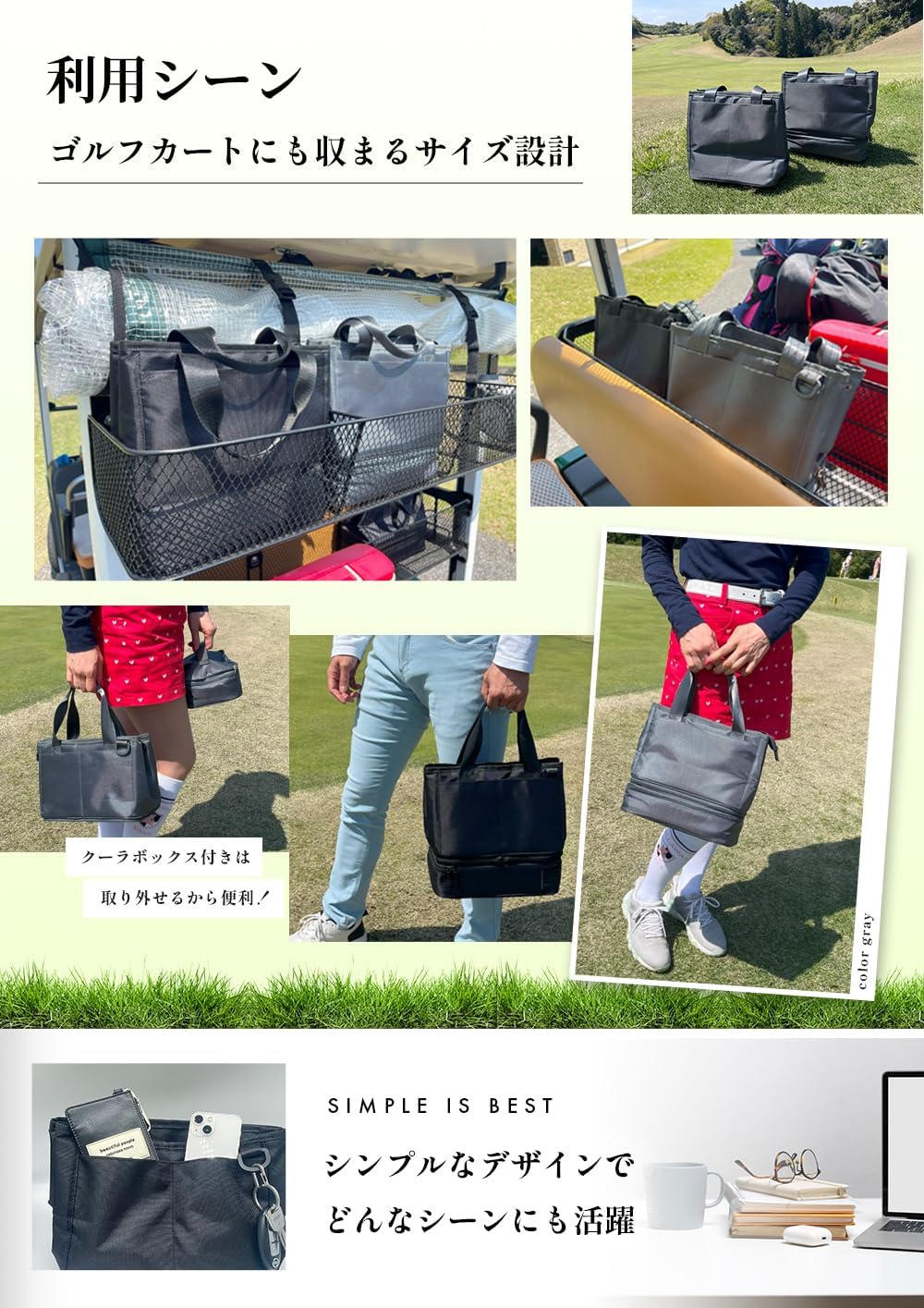 GINO Golf Round Tote Bag Round Pouch Cart Bag Golf Bag Strong Nylon
