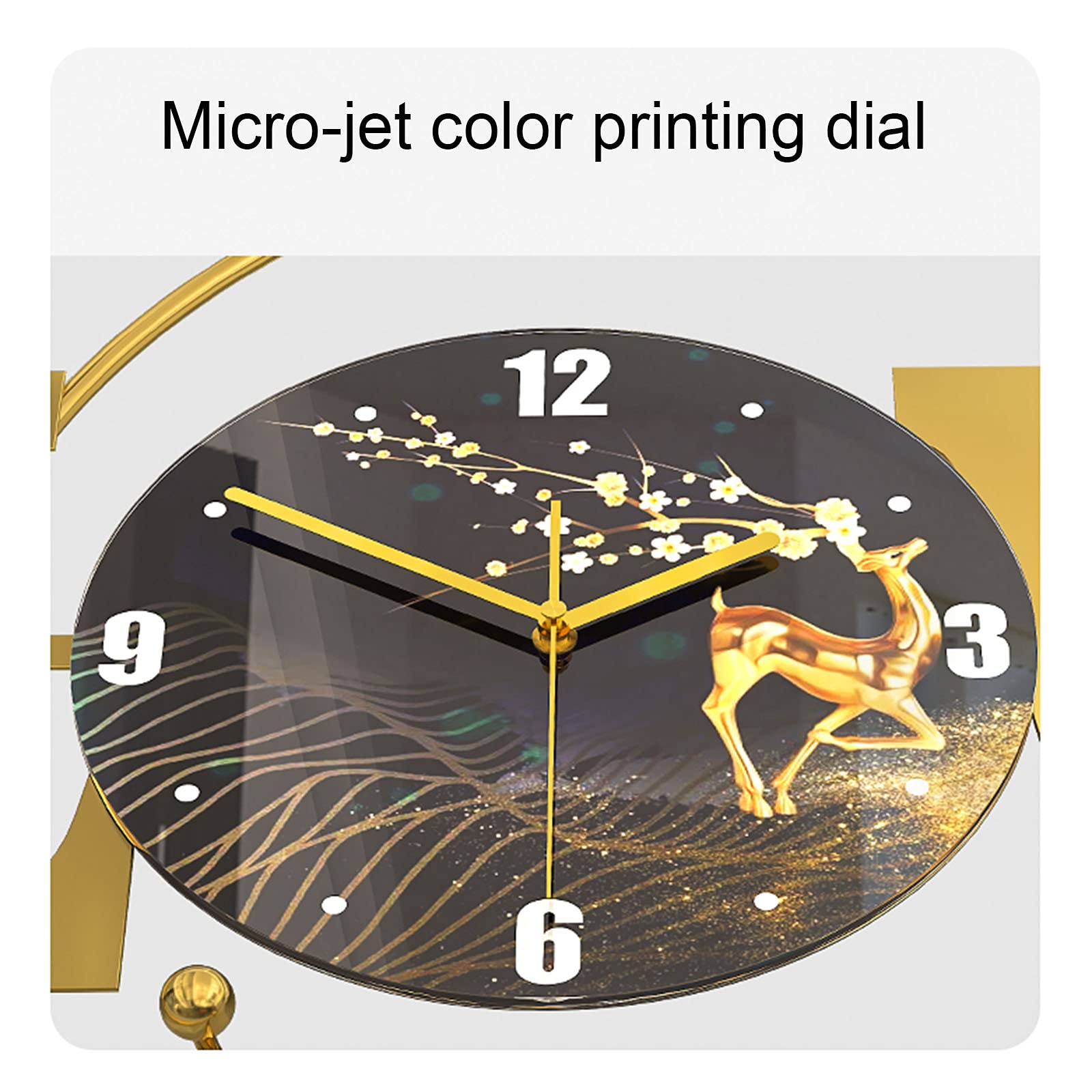 Amazon.co.jp: 大きな金属製の3D壁掛け時計、モダンなハートツーハート