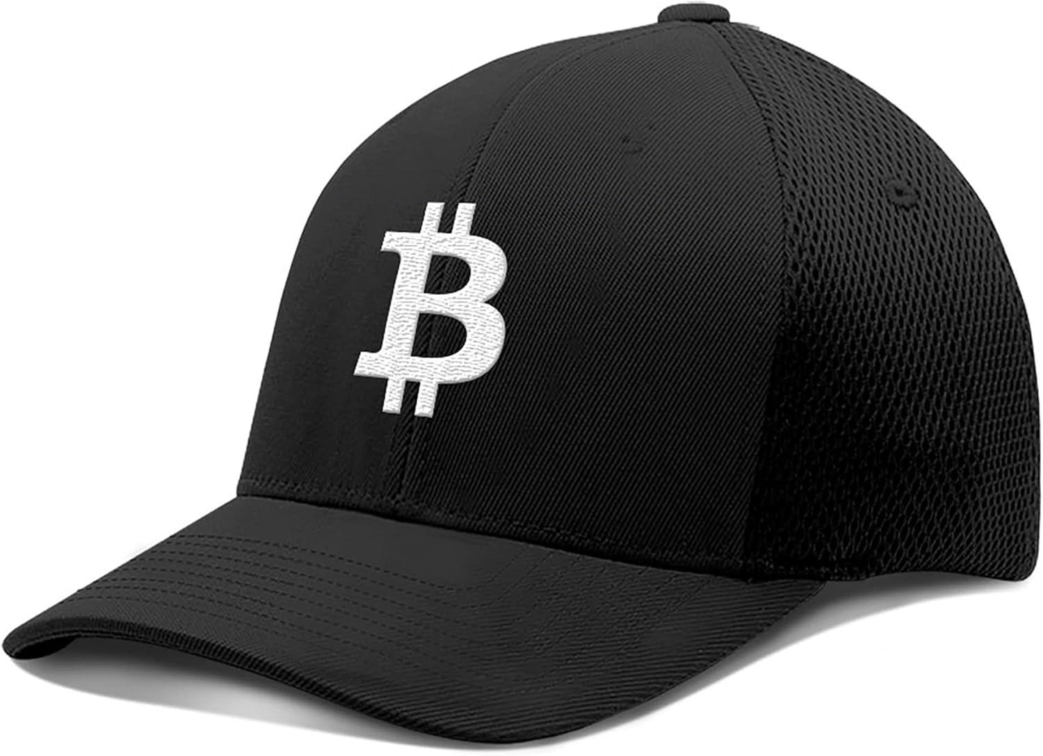 本物保証，限定SALE BustedTees Bitcoin Logo Flexfit Hat for Casual Wear - Baseball  Cap for Men