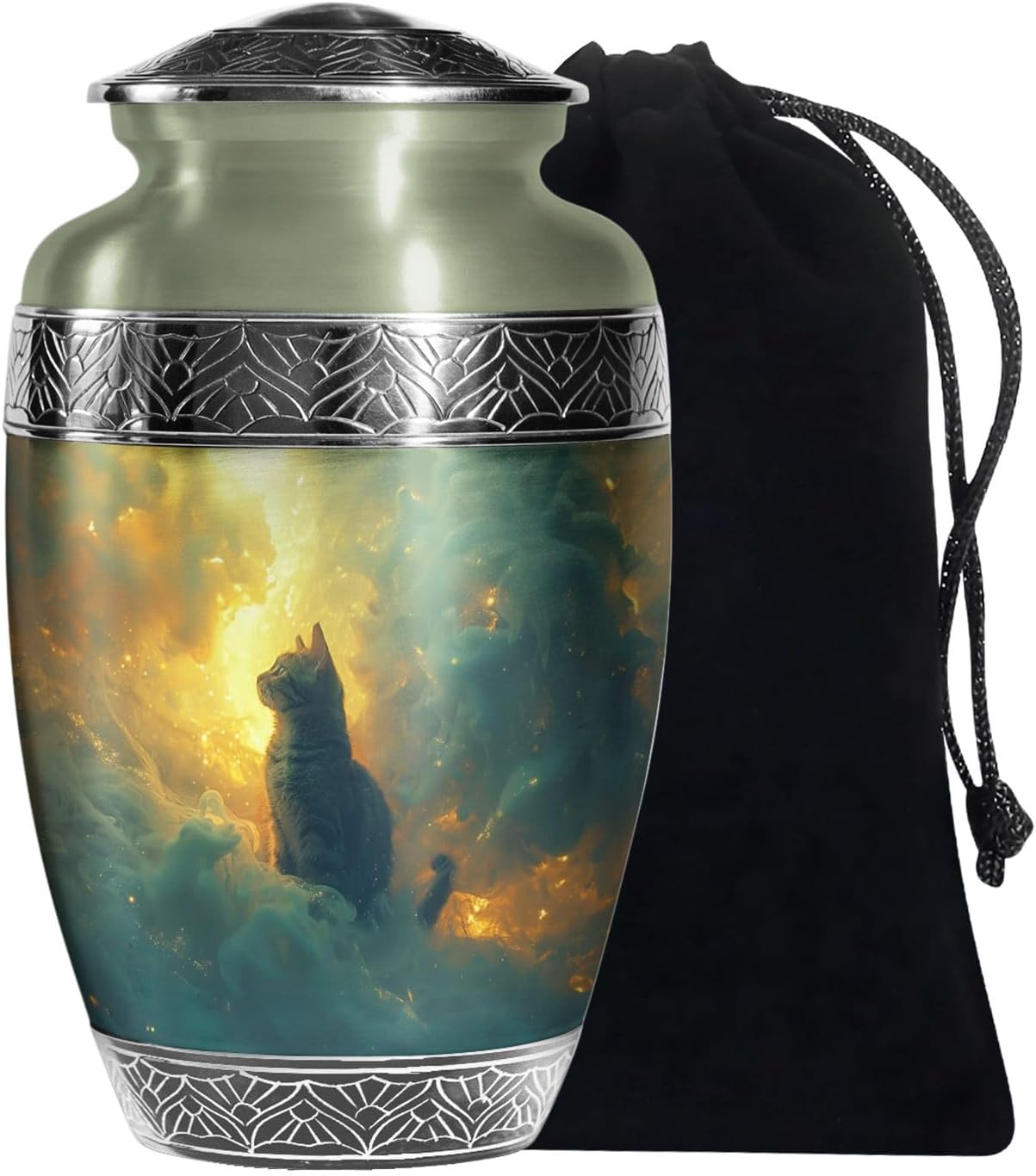 Cat Large Urns for Human Ashes Adult Female- Cremation Memorial - Adult Urns for Human Ashes Men - Urn for Female Mom