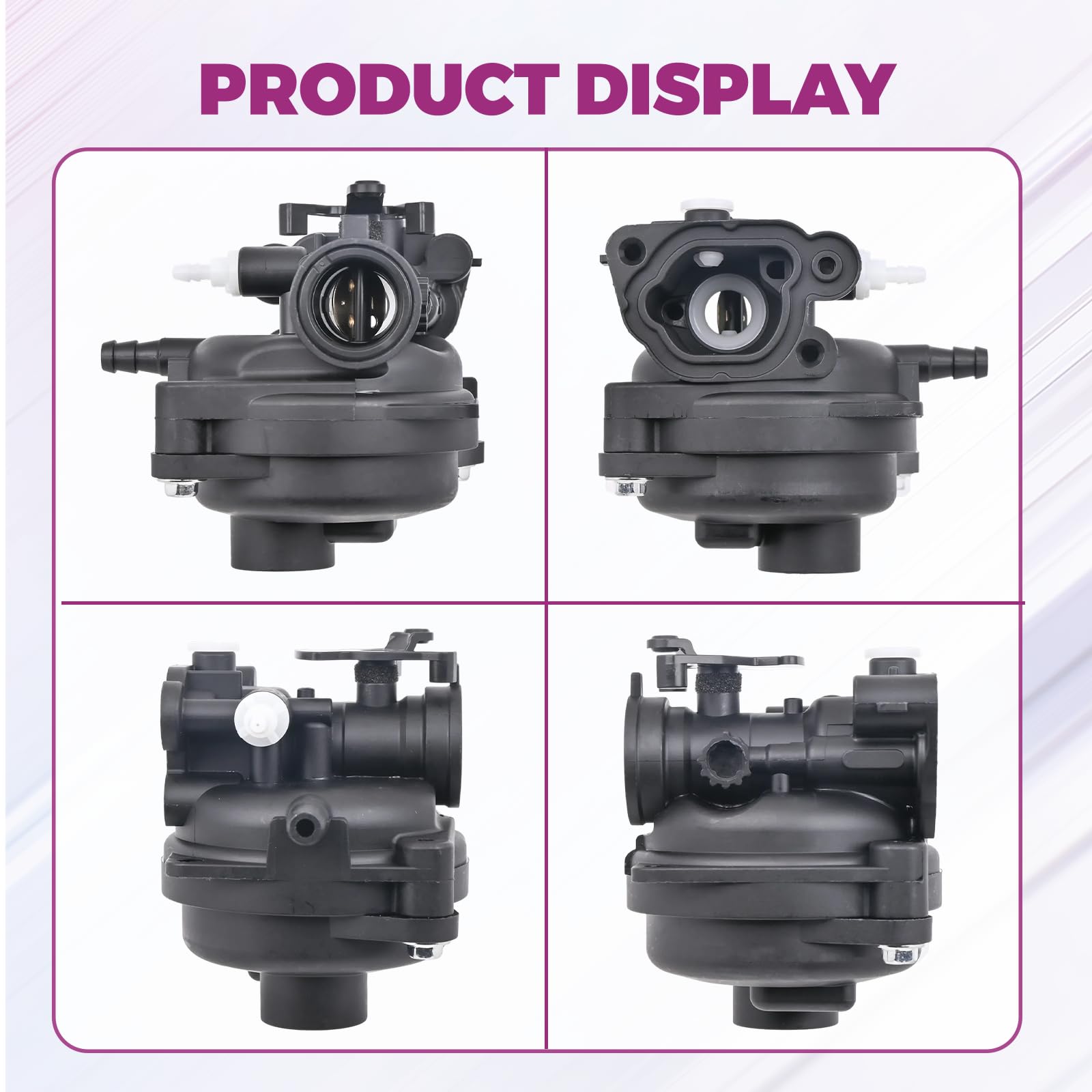 Hypersky 799583 - Kit de carburador para cortacésped de 125 cc, 140 cc, 500E, 300E, 450E, 550EX, 500, 09P602, 9P602, 08P502, 8P502, motor de 4 ciclos para exteriores, repuesto 593261 591979 59111 60 y