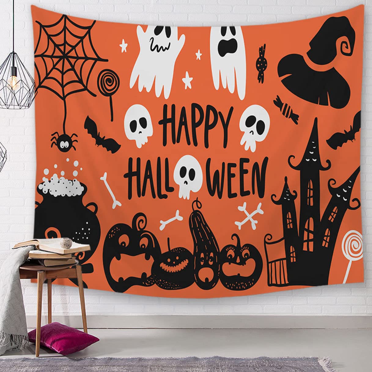 Amazon.co.jp: [KMBIGNK] ハロウィン タペストリー 飾り付け 布