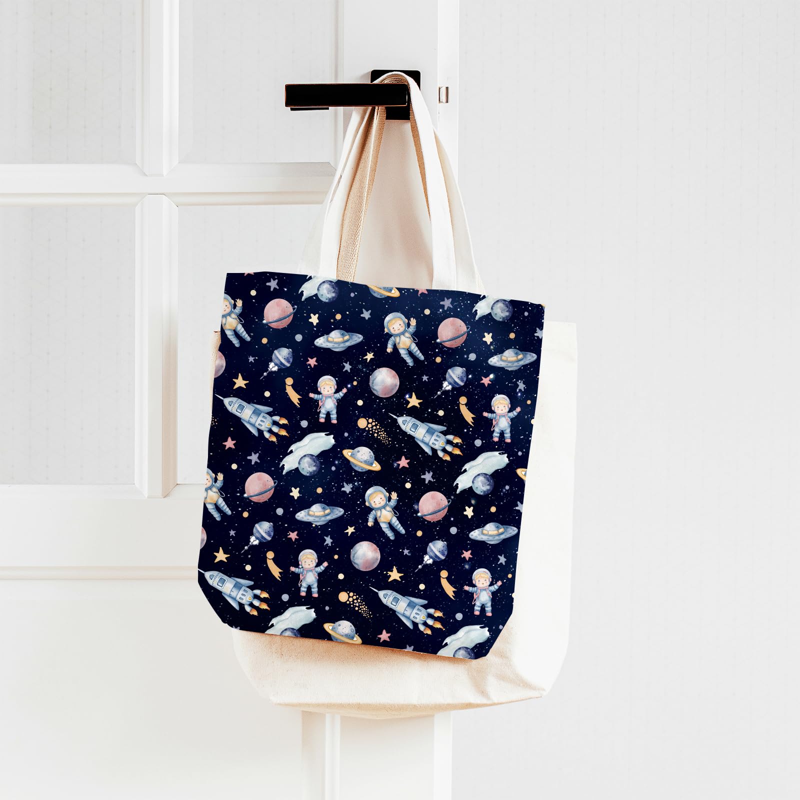 FYSUIMU 10 Stück Weltraum-Baumwollstoffbündel Astronaut Rakete Sterne Fat Quarters Galaxy Quilten Patchwork für DIY Nähen Handwerk Dekor, 45,7 x 55,9 cm