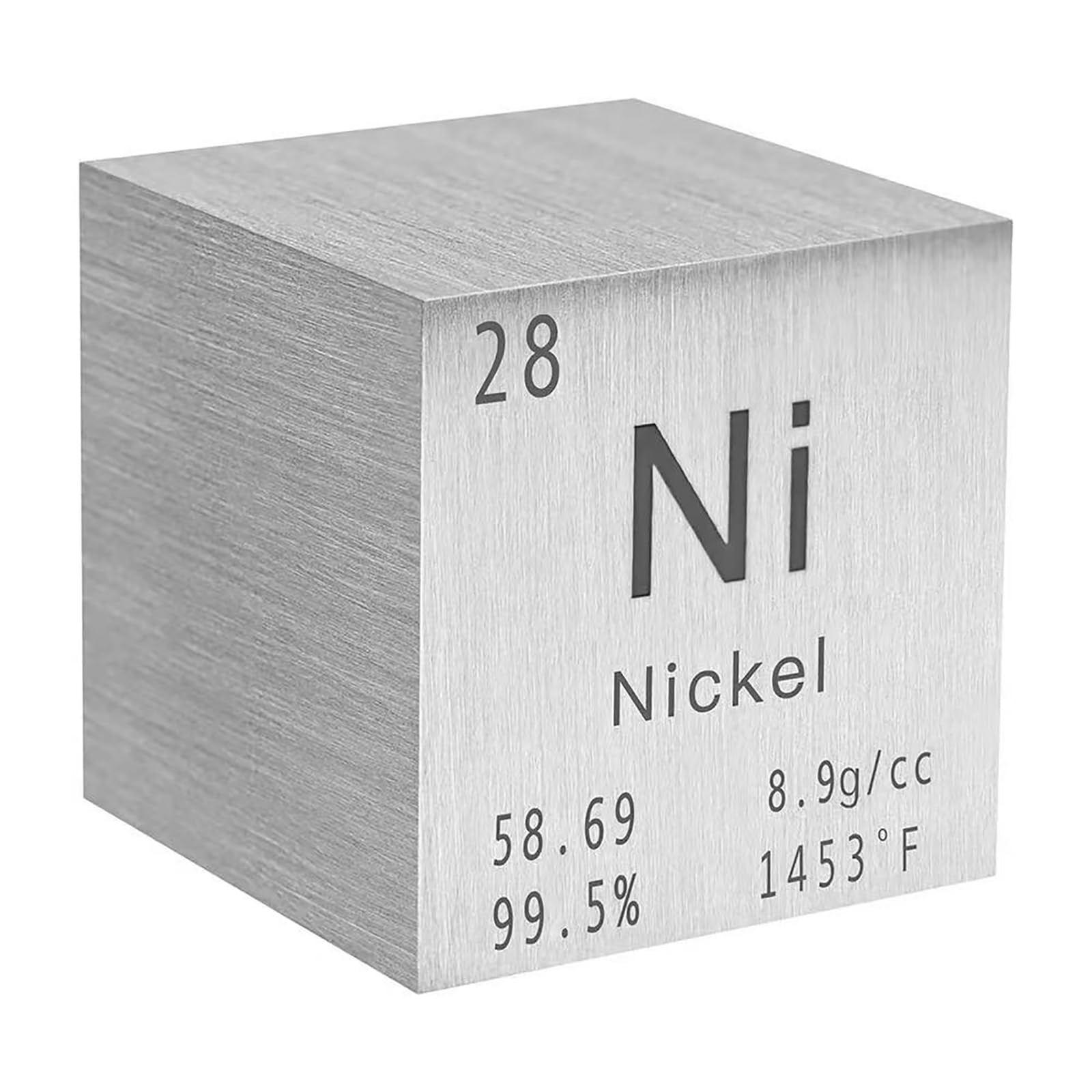 Nickel Cube (2in),Metal Cube Element, for Students Teacher Science Lover Collection Element Collection Experiment Material