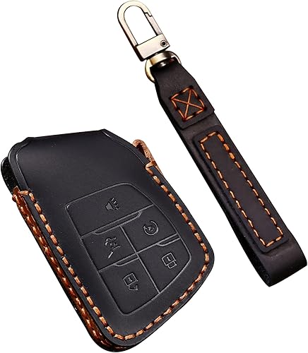 Miniatura 9 de ontto Funda para llavero de 5 botones para Buick Envision 2020 2023, funda de cuero para llaves de protección completa, bolsa de llavero inteligente