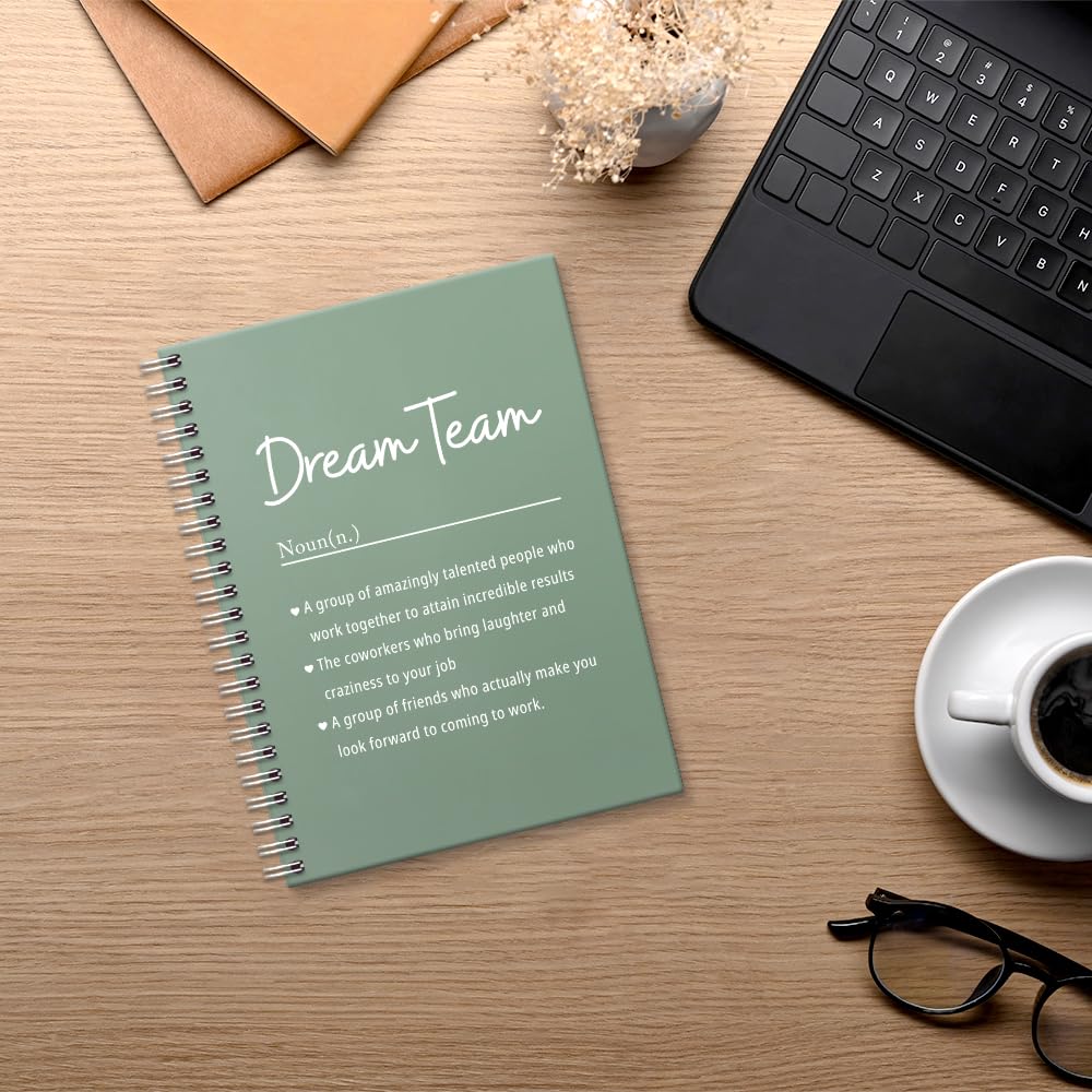 Dream Team Definition - Taccuino a spirale con 160 pagine bianche, con copertina rigida, ottima idea regalo per compagni di squadra, lavoro, colleghi, dipendenti, membri della squadra