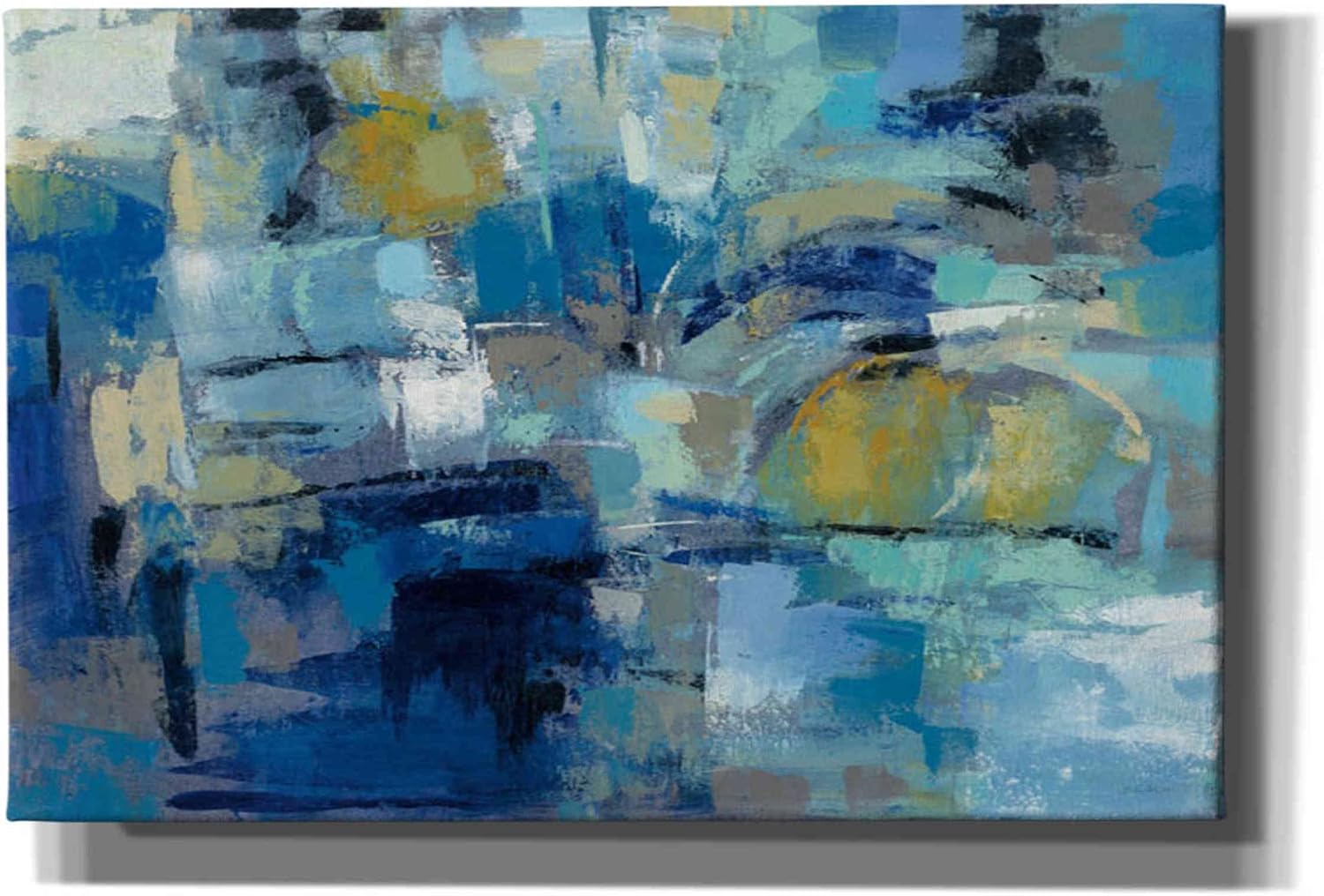 Epic Graffiti 'Ultramarine Waves III' by Silvia Vassileva, Canvas Wall Art, 18"x12"