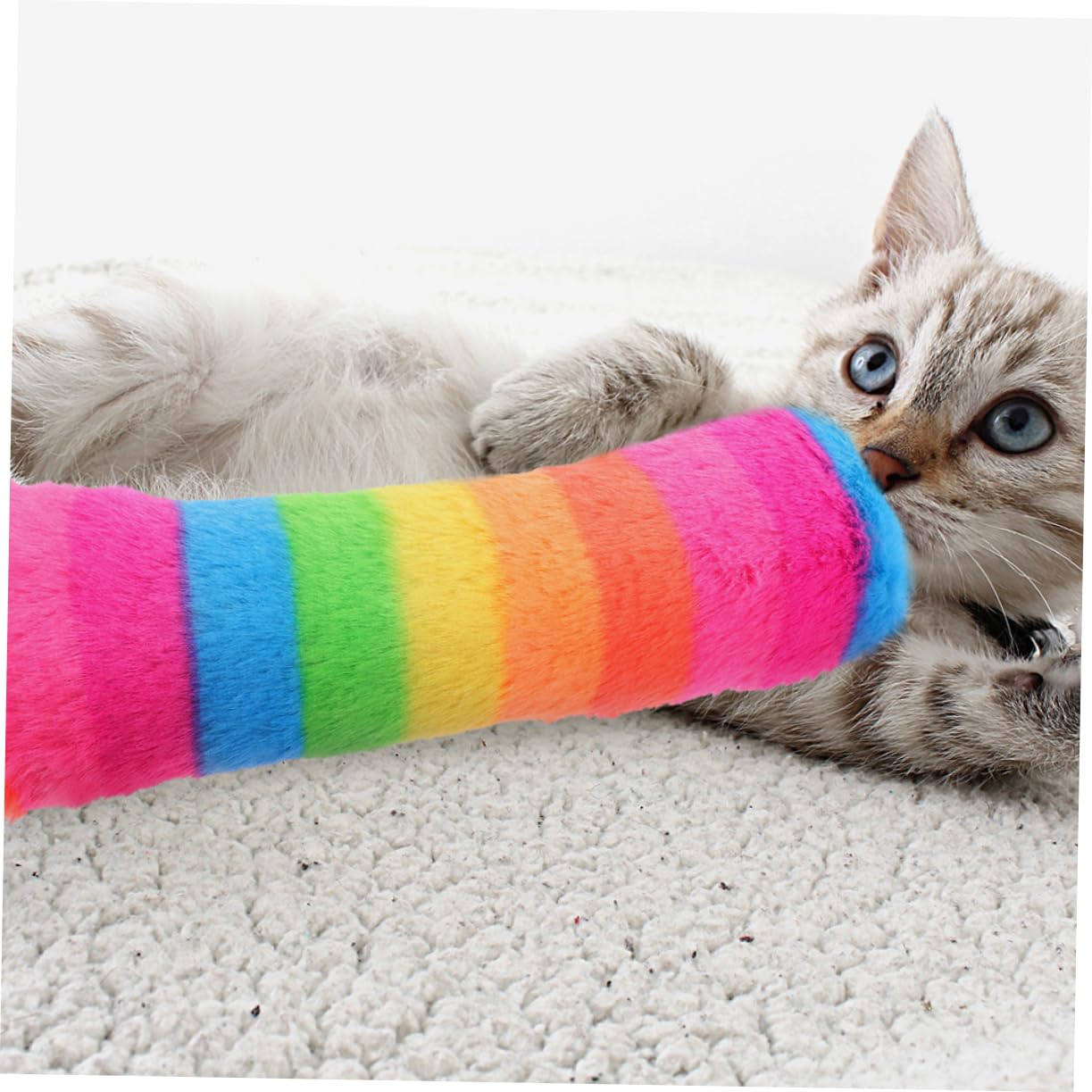 Toddmomy 15pièces Jouets Peluche pour Chats avec Herbe à Chat Coussin Interactif Amusant Et Résistant