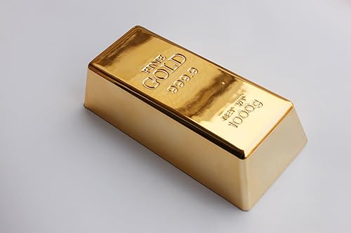 summitlink realista Replica Gold Bar ladrillo Prop novedad regalo Broma Tope para puerta (sólido)