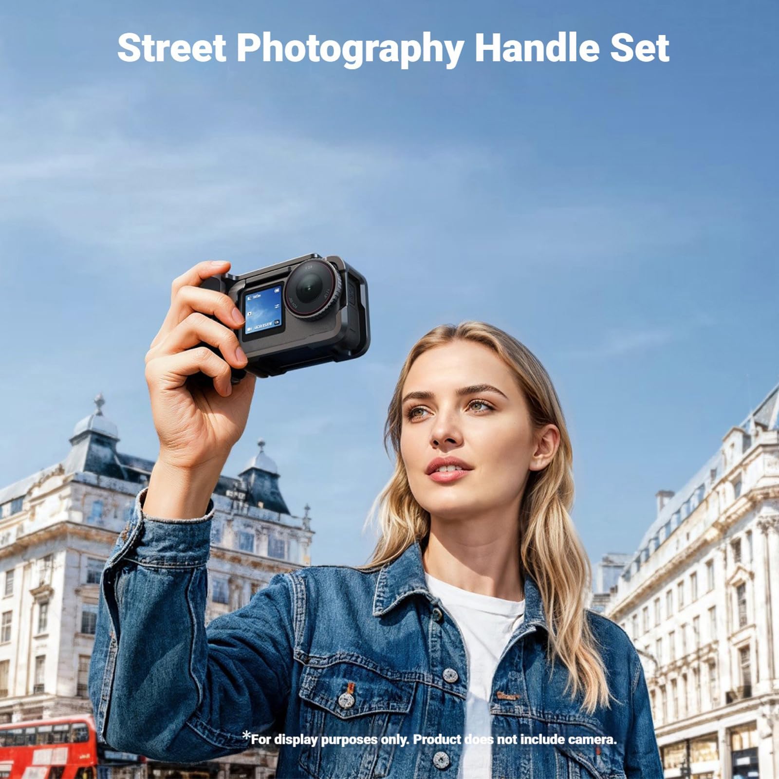 Set portatile con manico ergonomico e gabbia per fotocamera Action 6 Camera da 1/4 foro convertibile in treppiede in miniatura per una presa flessibile da strada