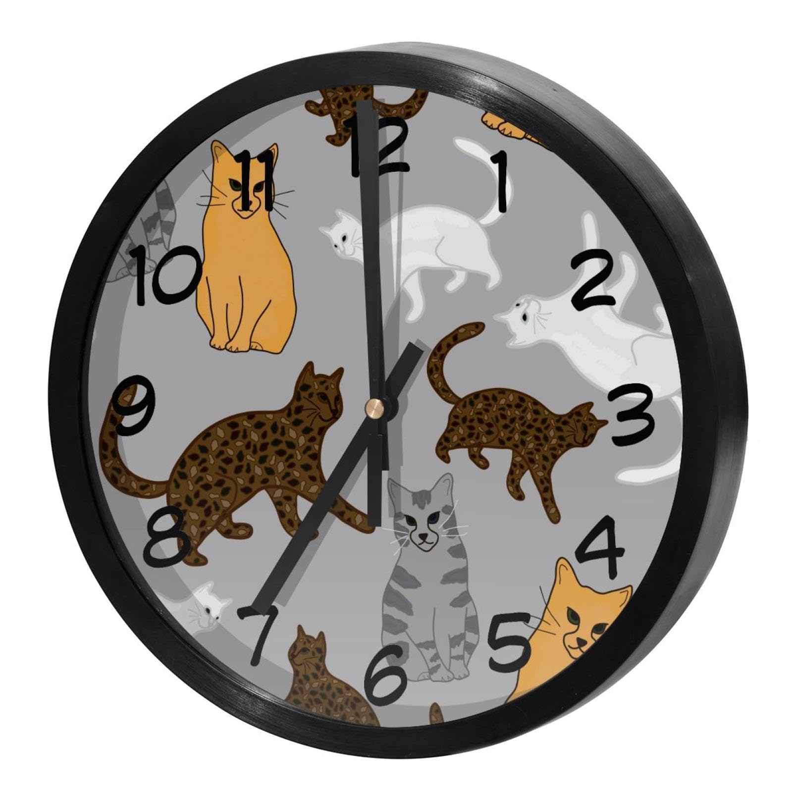Horloge murale à quartz haut de gamme sans tic-tac ronde et silencieuse aux finitions soignées