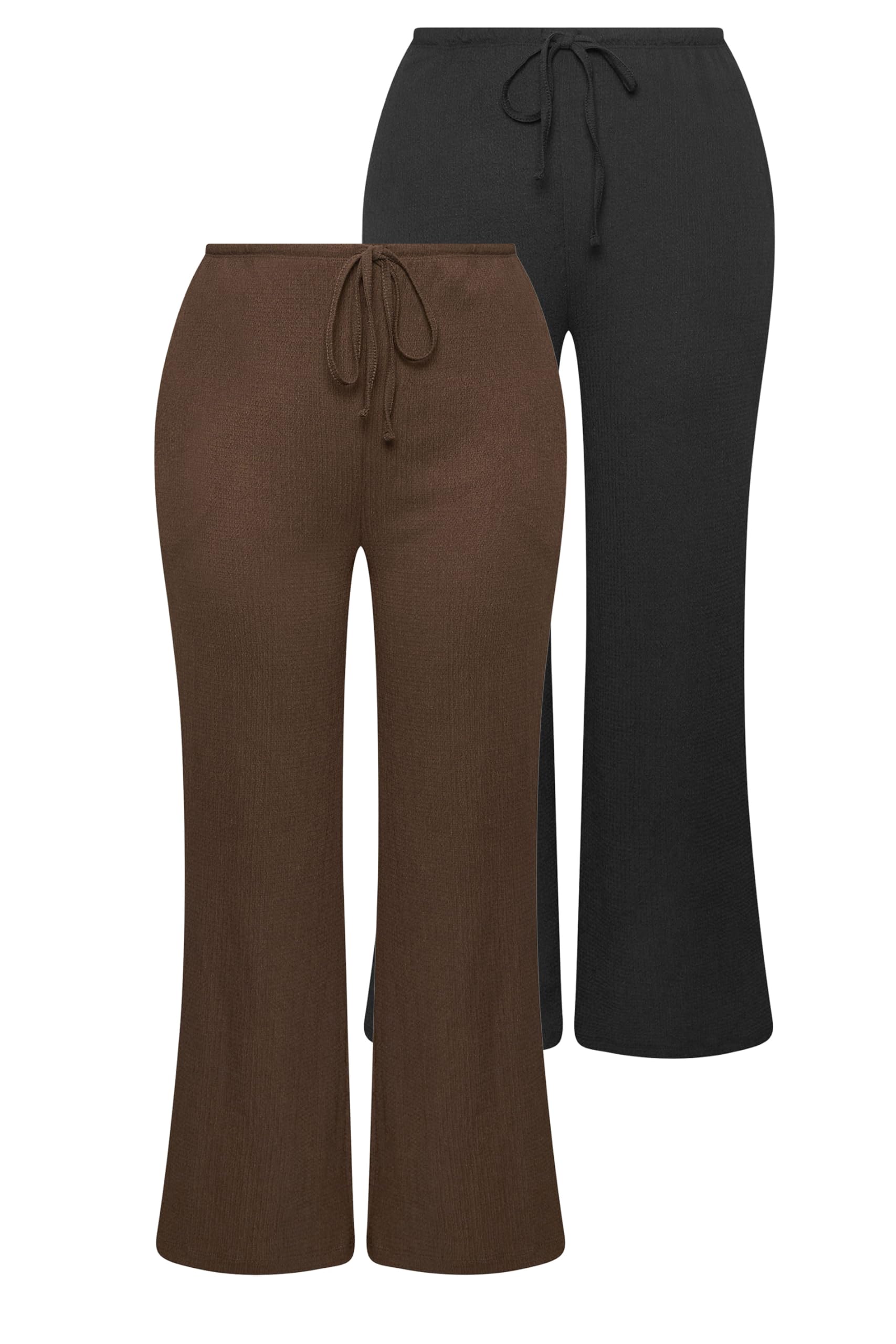 Yours Women's Multi 2 Pack Wide Leg Trousers Size 18
