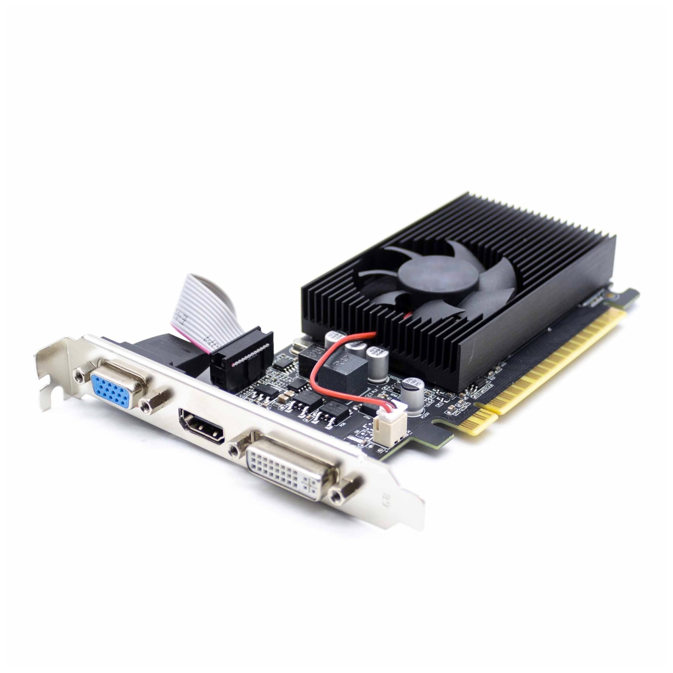 SIMPLETEK - Scheda Video GT730 4GB DDR3 | Low Profile Dual Bracket e Driver inclusi | HDMI - DVI - VGA per PC SFF Case Piccoli