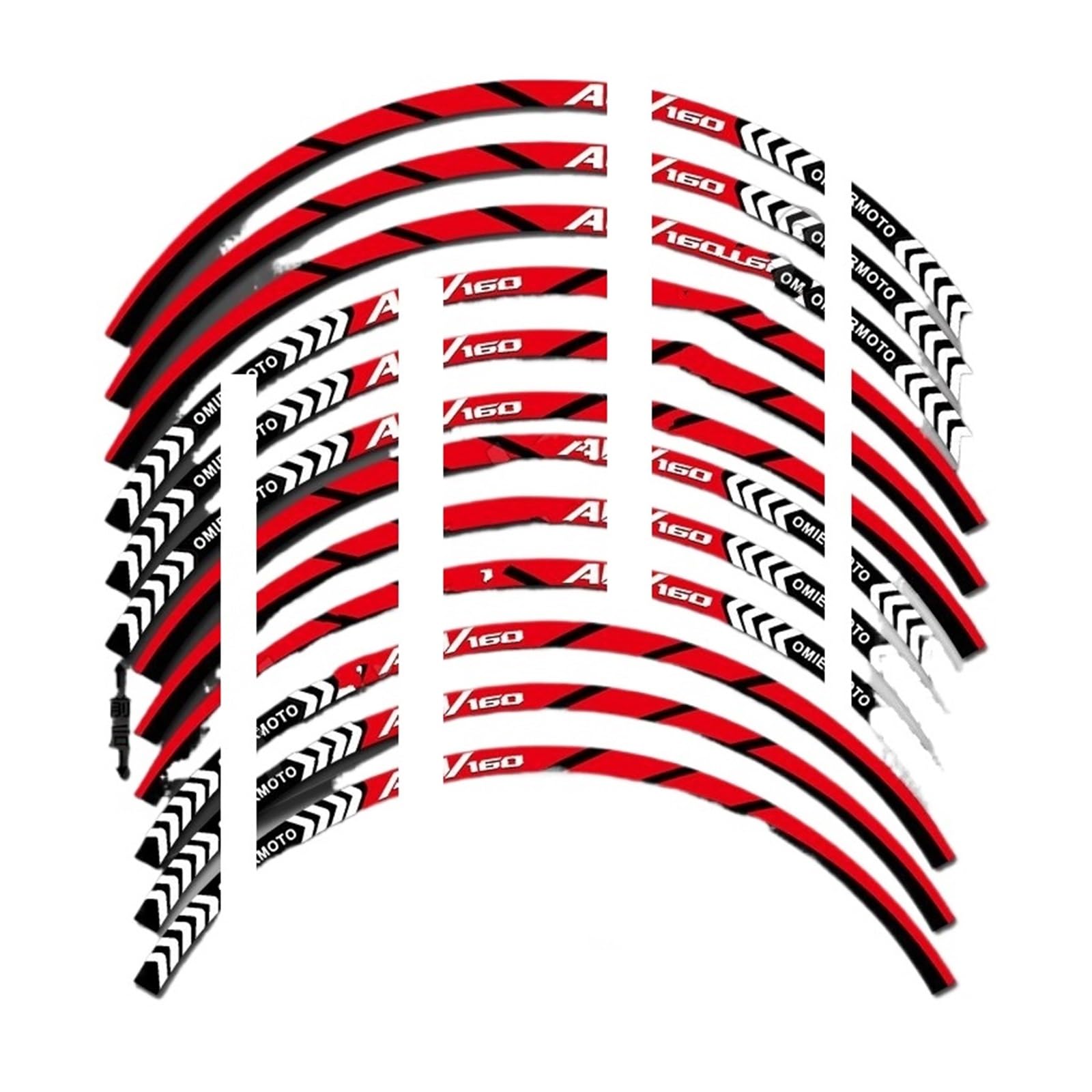 Hub Decals Rim for ADV 160 for ADV160 Motorcycle Wheel Sticker Rim Decals Stripe Tape Hub Accessories Waterproof Stripe Tape(Red)