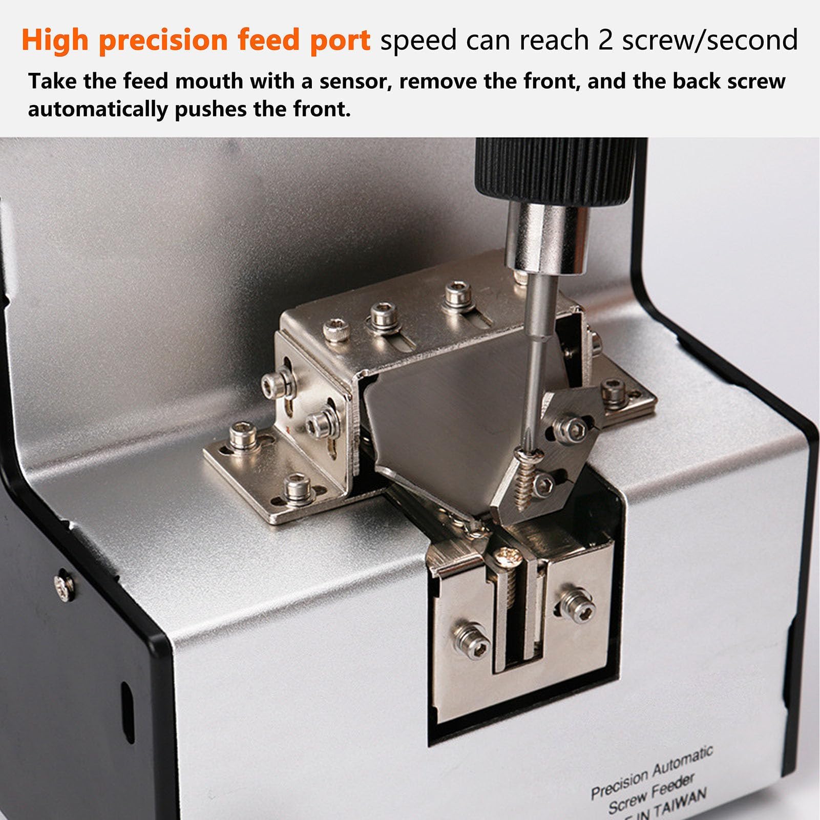 Alimentador automático de tornillos, máquina de disposición de tornillos orbitales ajustables para embalaje industrial, solución de automatización de tornillos eficiente y versátil
