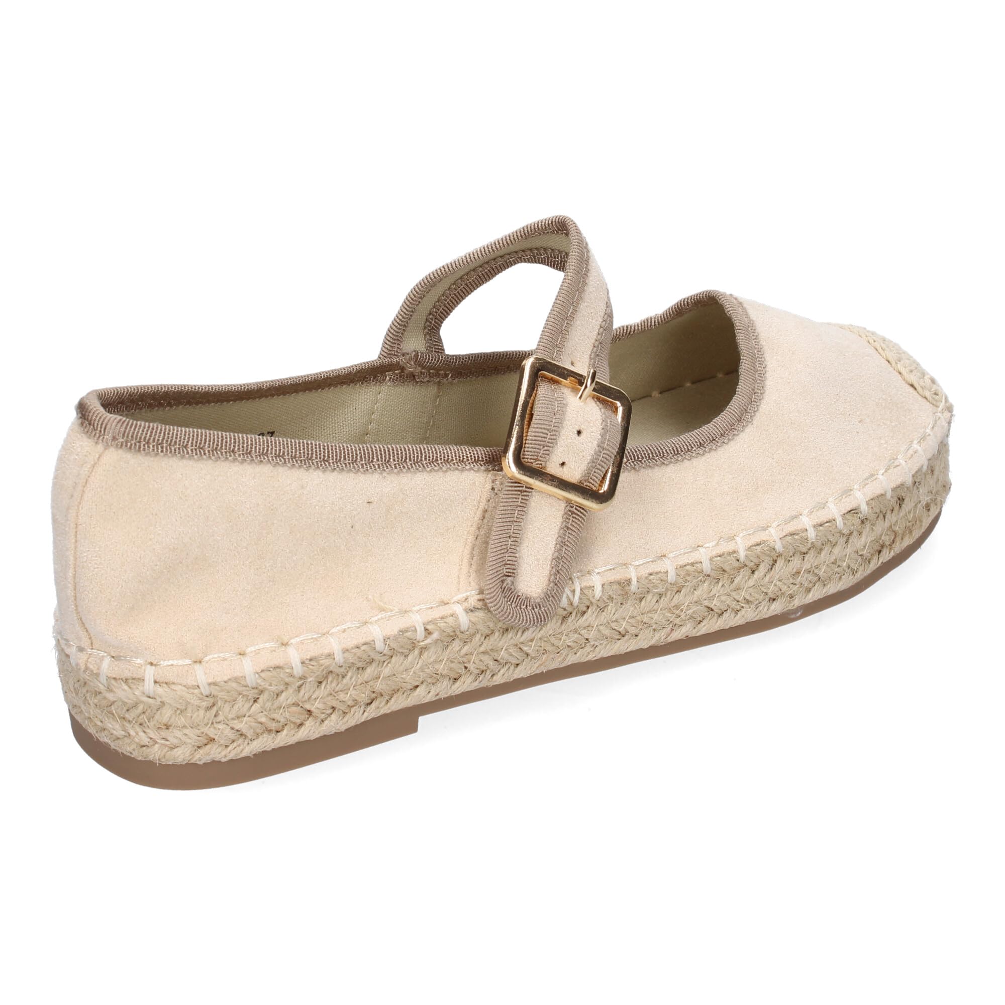 shoes&blues.es Bailarina Alpargata de Mujer con Yute, Diseno Moderno con Puntera Bordada y Cierre de Hebilla para un Ajuste Comodo, Ideales para Primavera-Verano.