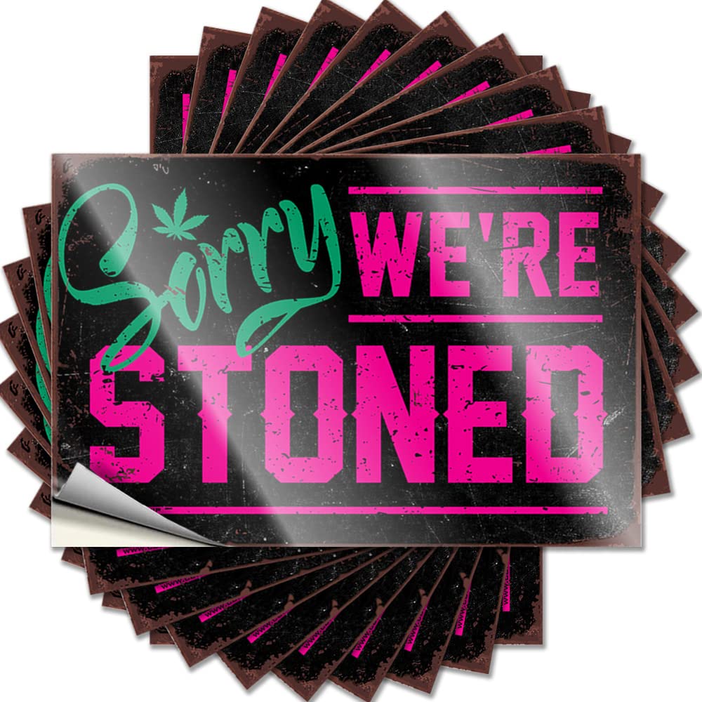 Sorry We're Stoned Tattoos Best Self Adhesive | Scented Designer Vinyl Sticker Pack for Bike(6X9CM)