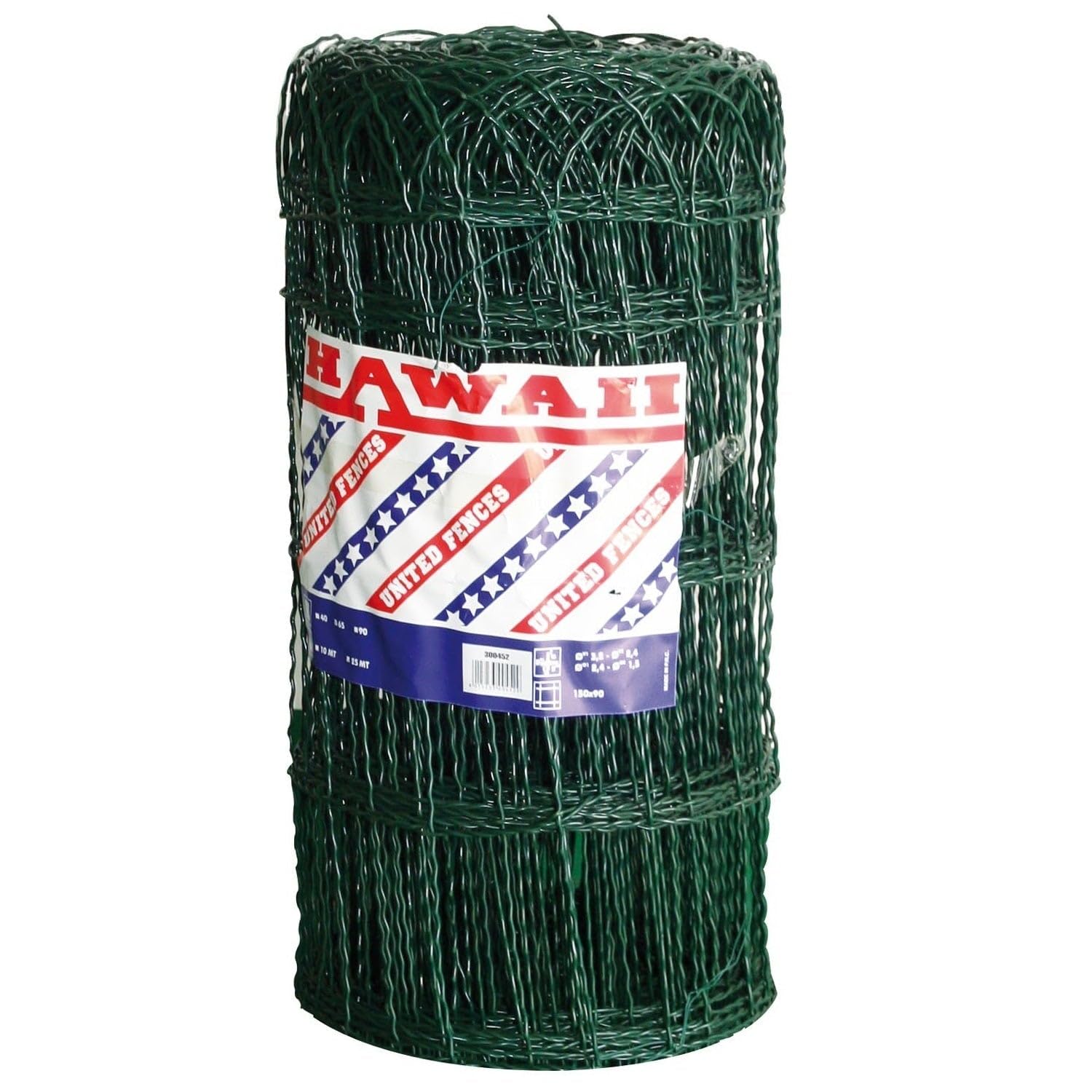 Red para macizos de flores de acero galvanizado y plastificado con malla de 150 x 90 mm, rollo de 25 m. - 40 cm