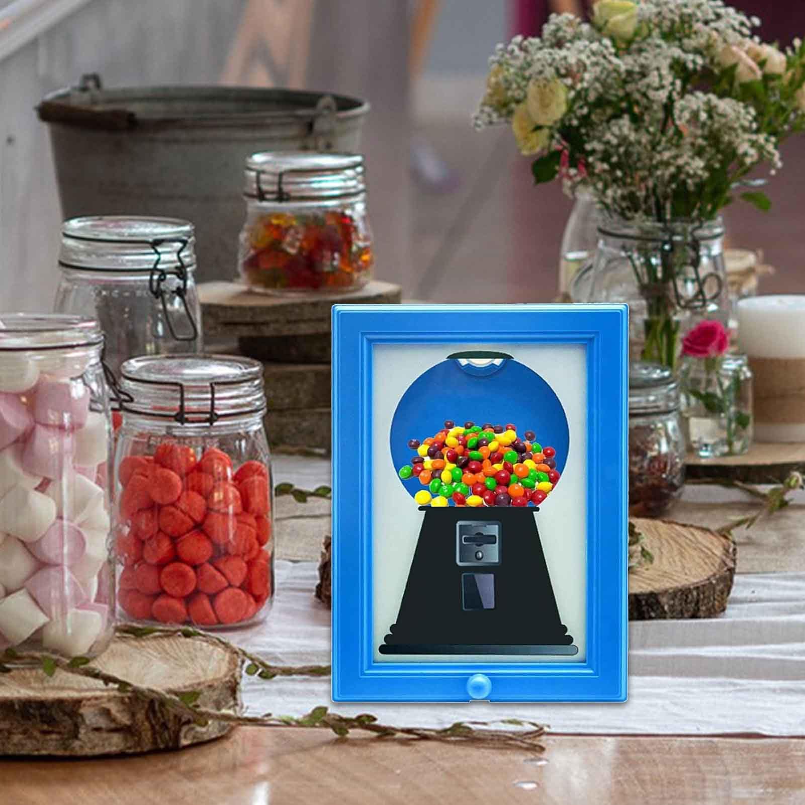 Marco de para teléfono móvil, marco de fotos con dispensador de caramelos para niños, decoraciones creativas para marcos de pared, dispensador de dulces colgantes y máquina de chicles marco