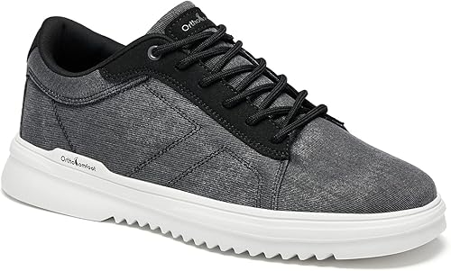 OrthoComfoot Men's Orthopedic Fashion Sneakers for Plantar Fasciitis Comfortable Arch Support Walking Shoes for Flat Feet, Casual Orthotic Shoes for