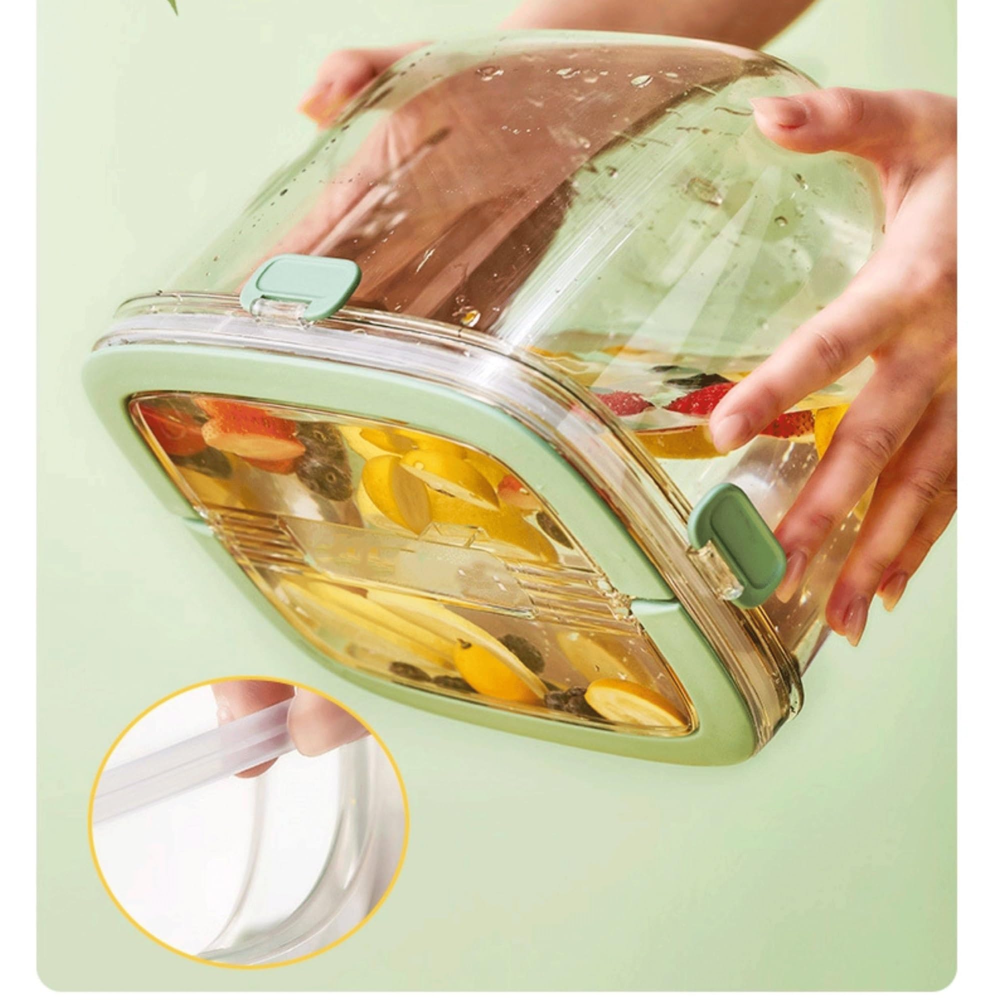 Eiskübel Transparenter Eiskübel mit Deckel und Griff, perfekt for Partys Camping Bar cooler Eiskübel