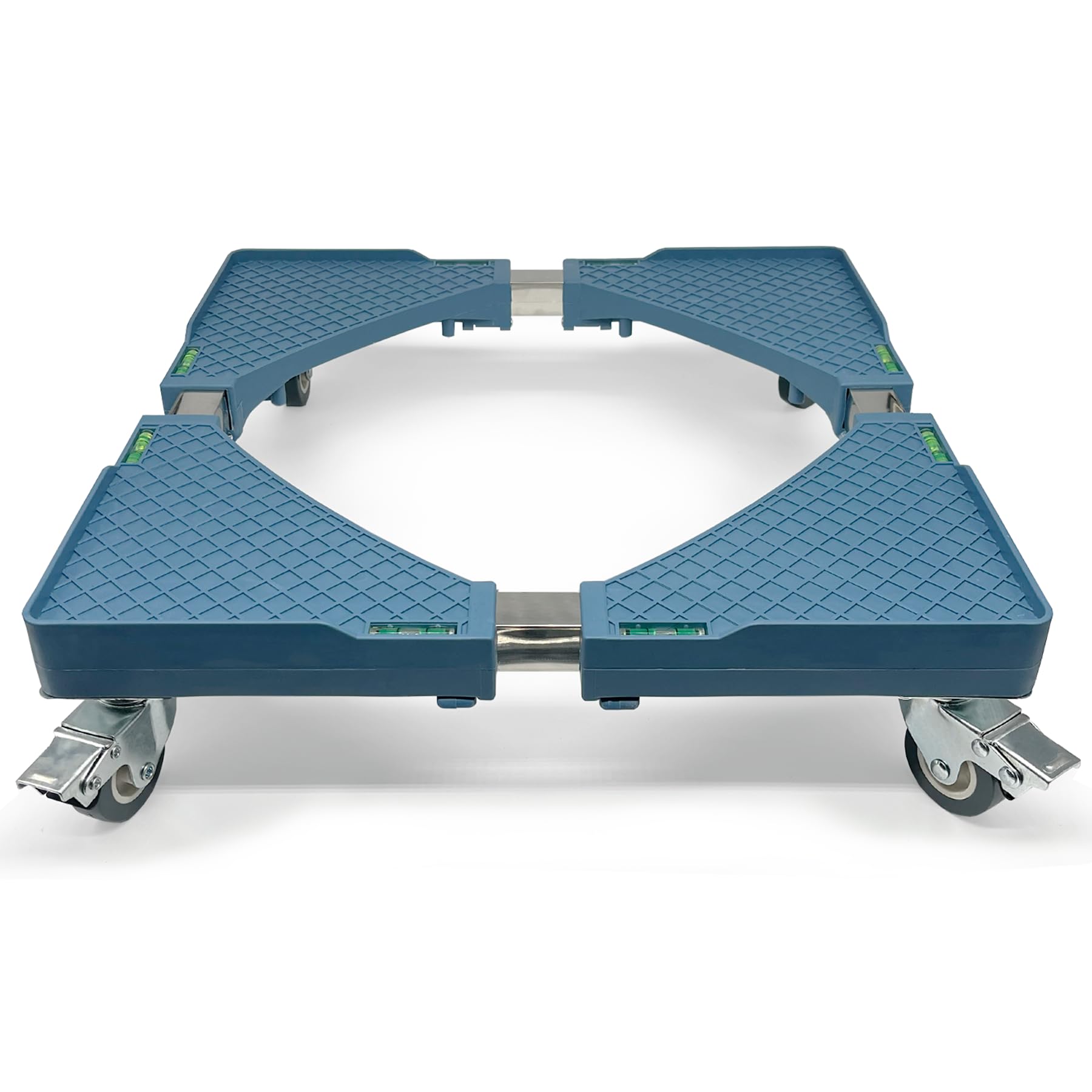 Base Regulable Carro para Lavadora con Ruedas Cia&Co – Soporte Ajustable 42,5–65 cm – Plataforma Móvil profesional hasta 300 kg – Para Frigorífico, Secadora y Electrodomésticos (BASE + 4 RUEDAS)