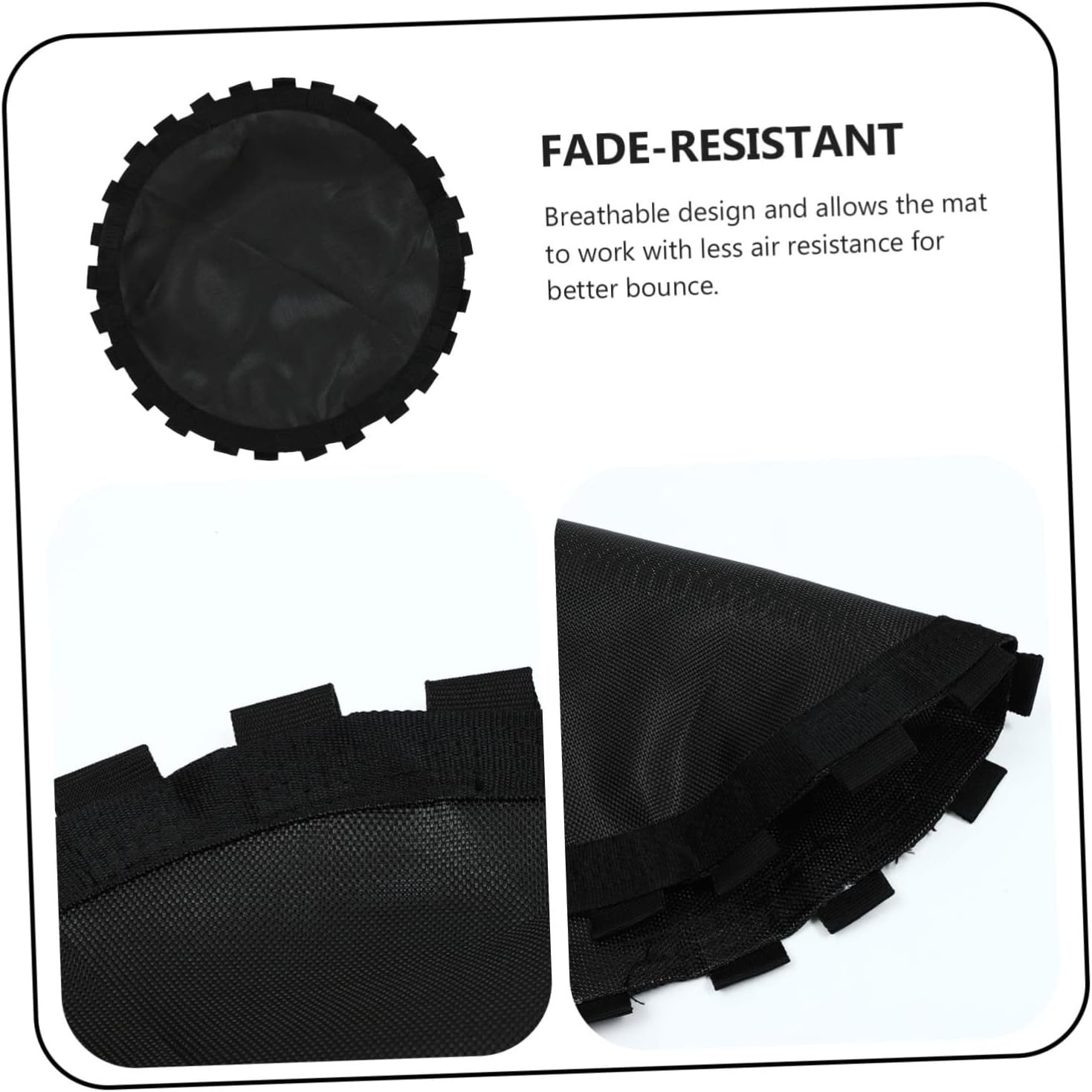 KICHOUSE 1pc Replacement Jumping Mat for Trampolines Round Trampoline Mat Weatherproof Easy Install for Adults