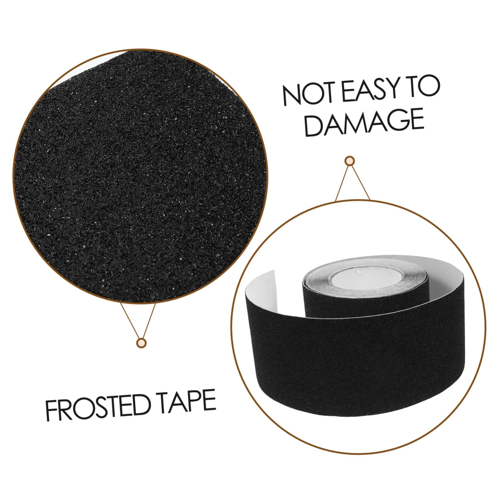Nastro Antiscivolo Nero 1 Rotolo in Pvc, Striscia Adesiva