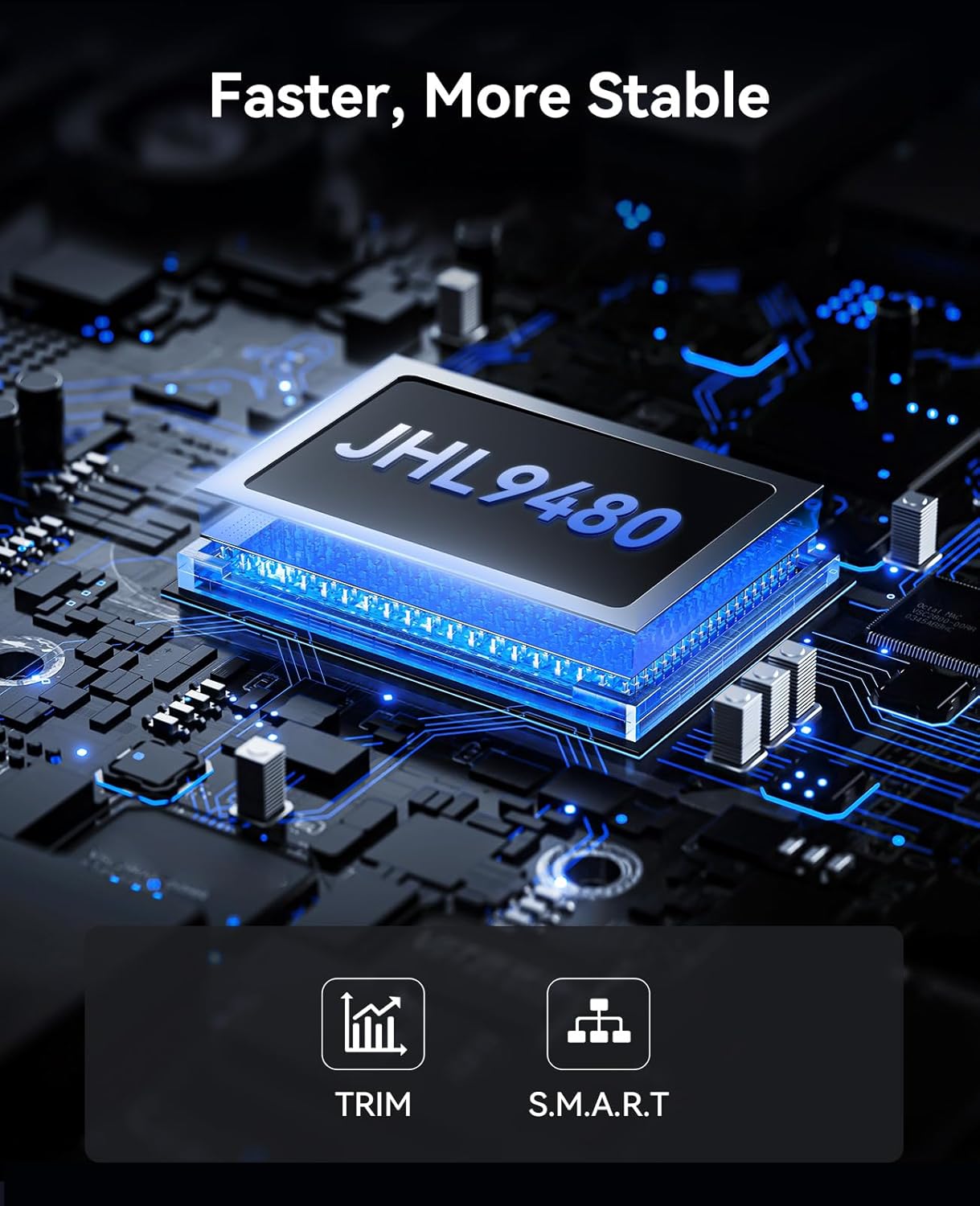 ORICO 80Gbps M.2 NVMe SSD Enclosure Silent Fanless Compatible with Thunderbolt 5/4/3/USB4 M-Key/(M&B) Key NVMe 2280 SSD Tool-Free for Mac M4 Pro/Max for Pro Creators X50 Upgraded - Image 3