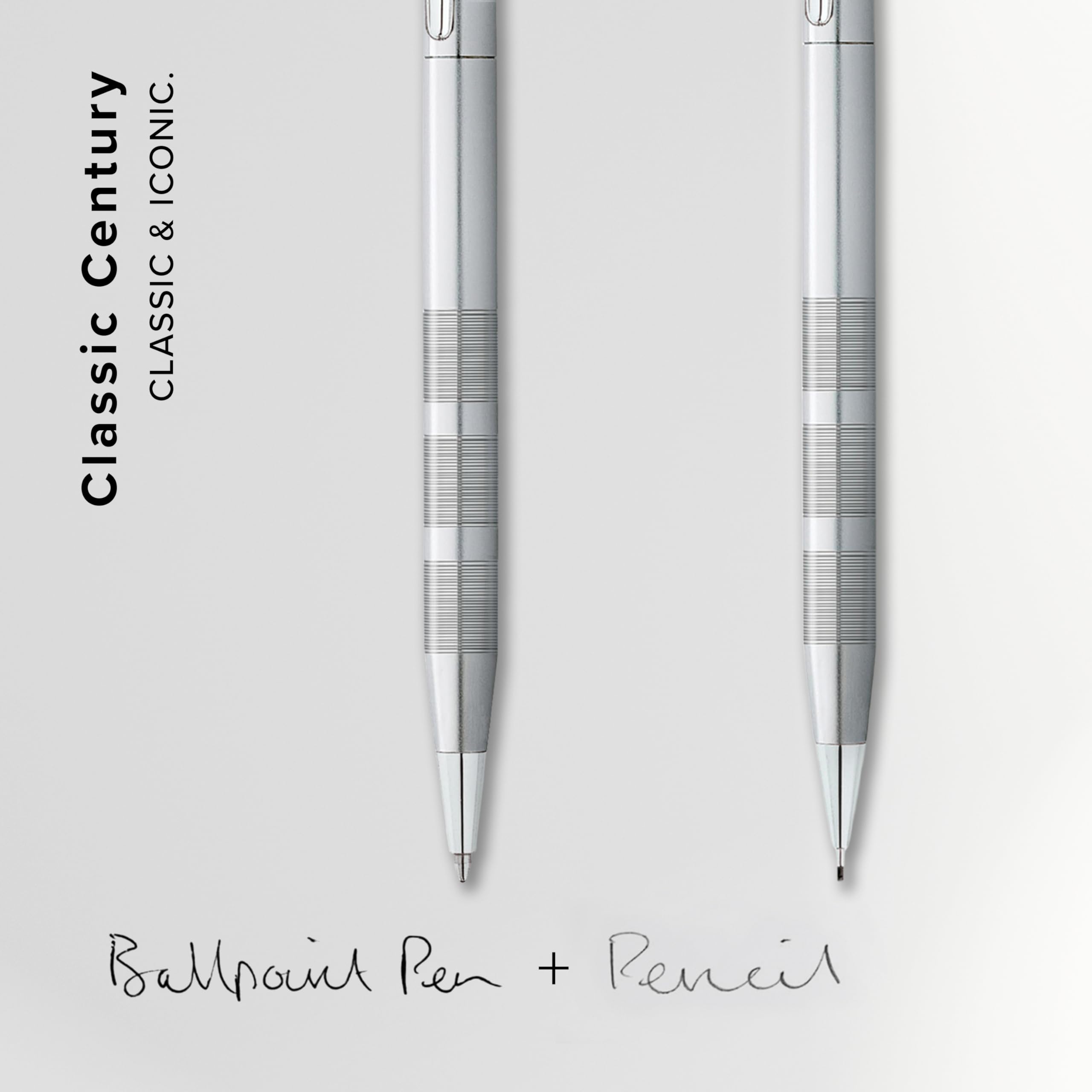 Cross Century Classic cromo satinado bolígrafo / lápiz 0.7mm Set