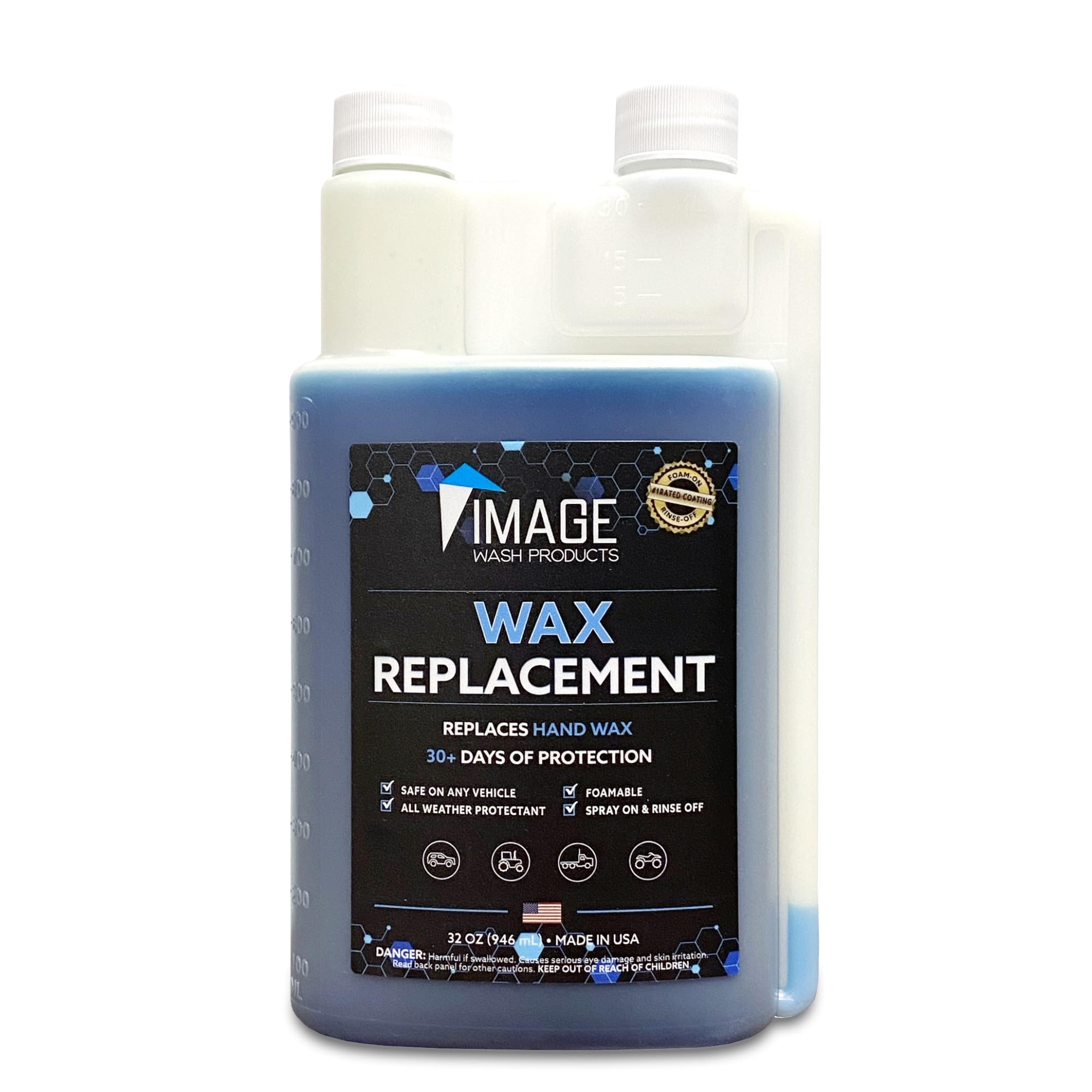 Image Wash Products Wax Replacement (Foamable) - Protectant for Trucks/RV's/Cars/Boats/Trailers/Equipment. ((32 Fl Oz (Pack of 1)))