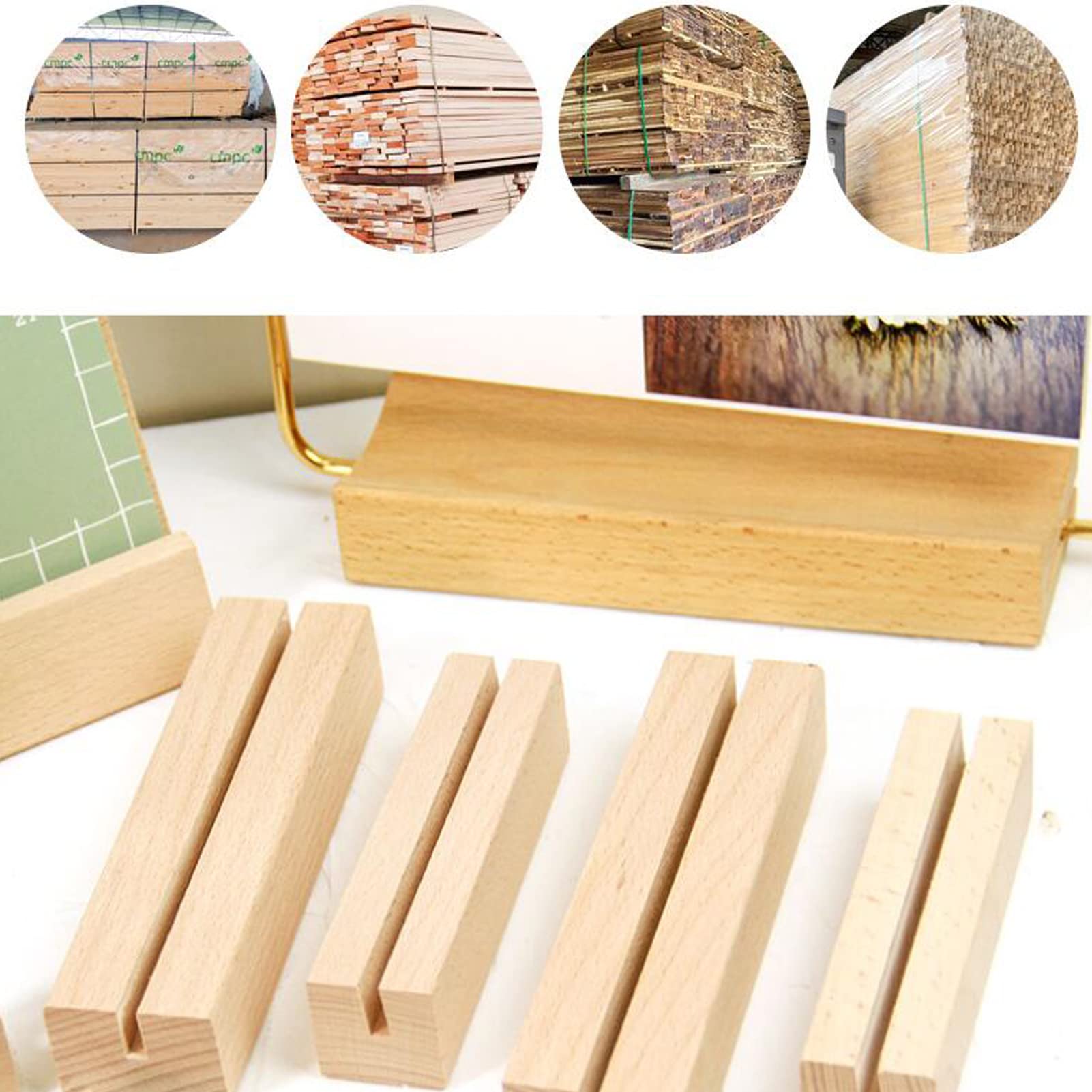 8 Stück Tischnummernhalter aus Holz für Hochzeit, Party, Tischdekoration, Acrylschilder, Halter für Abendessen, Zuhause