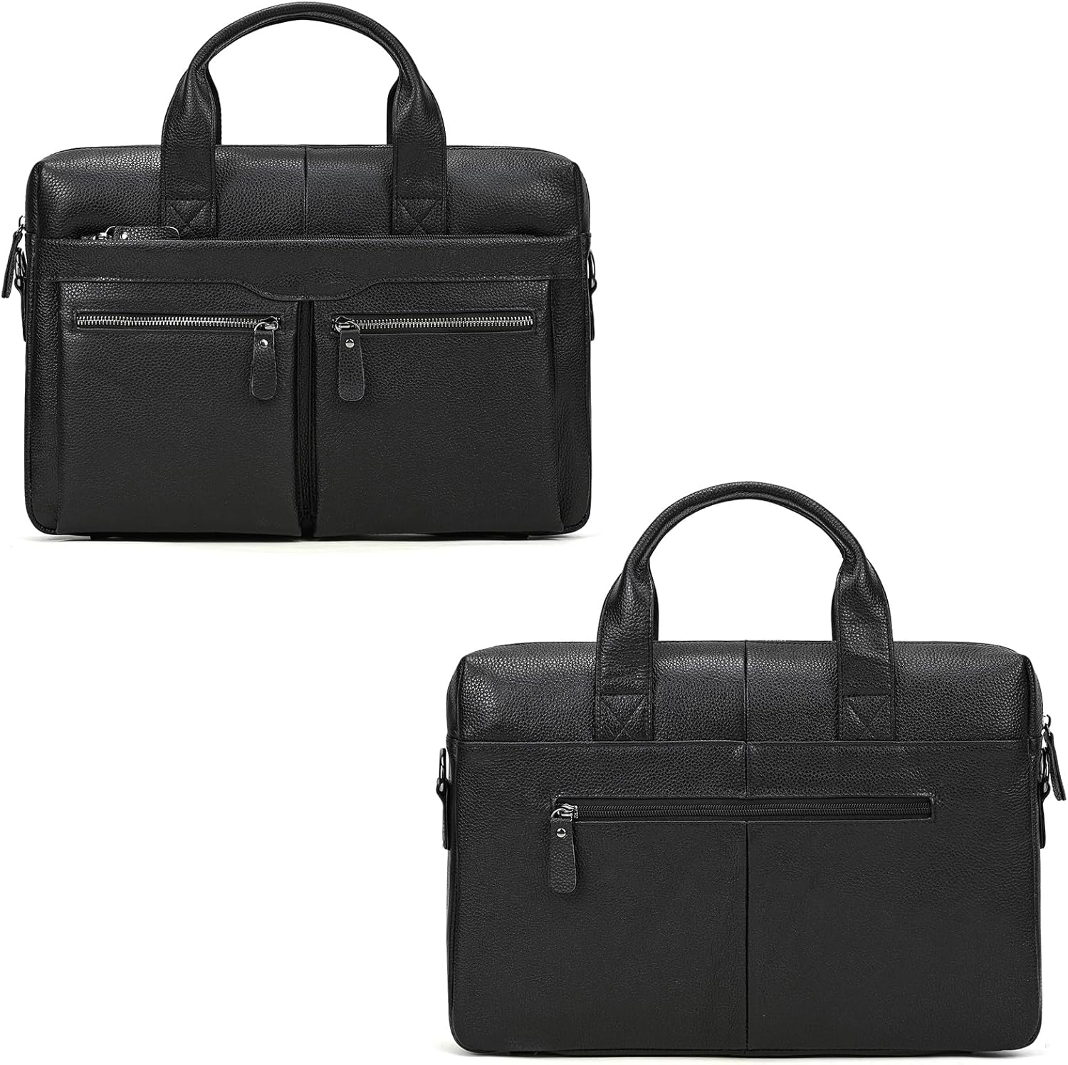 15.6inch Leather Briefcases Laptop Messenger Bags Business Satchel Office Travel Computer Handbag for Men
