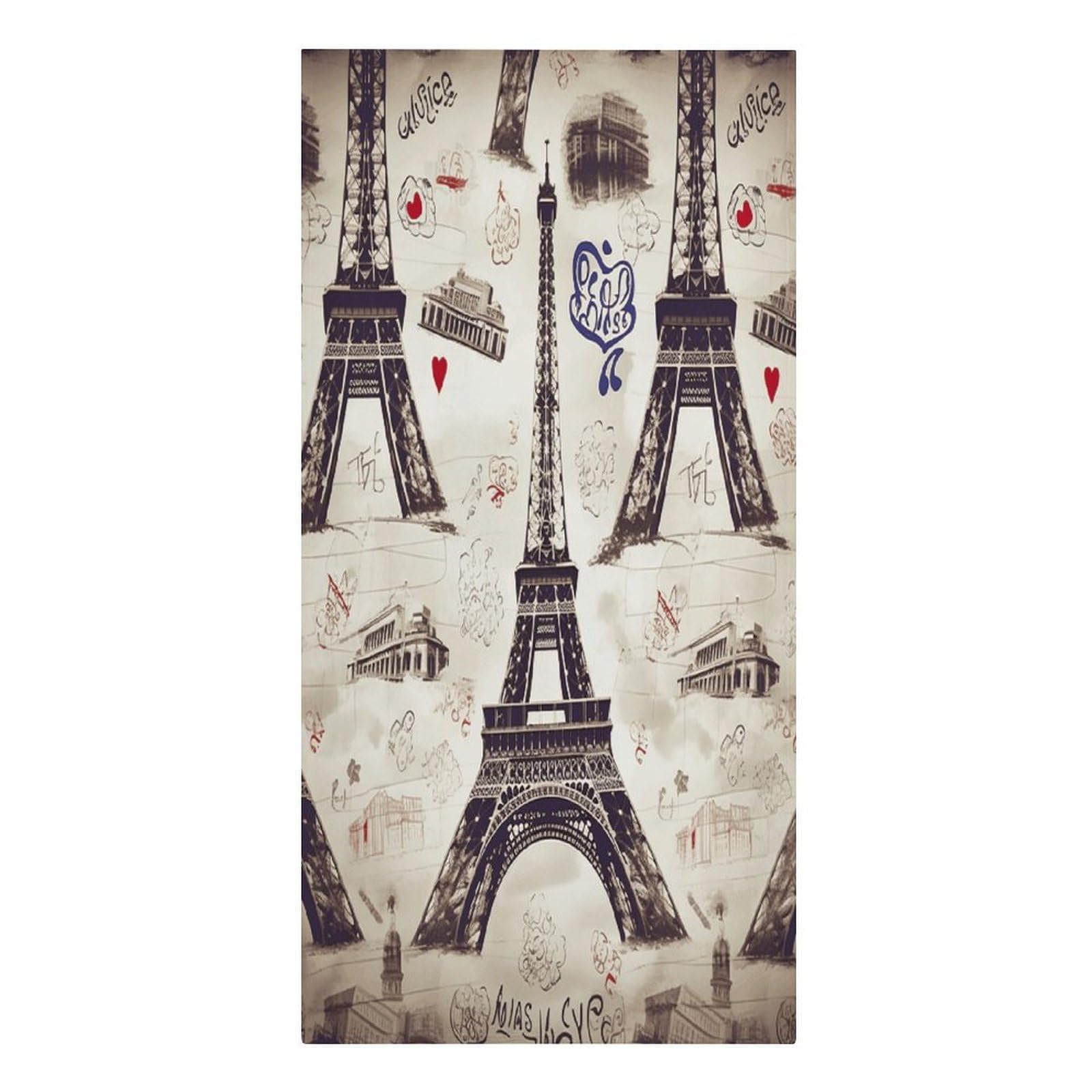 VstaDank French Paris Tour Eiffel Tower Beach Towels 30"x61" Microfiber Super Absorbent Large Bath Towels Cozy Soft Swim Travel Towel Quick Dry Thin Pool Towel Beach Accessories for Outdoor Adult