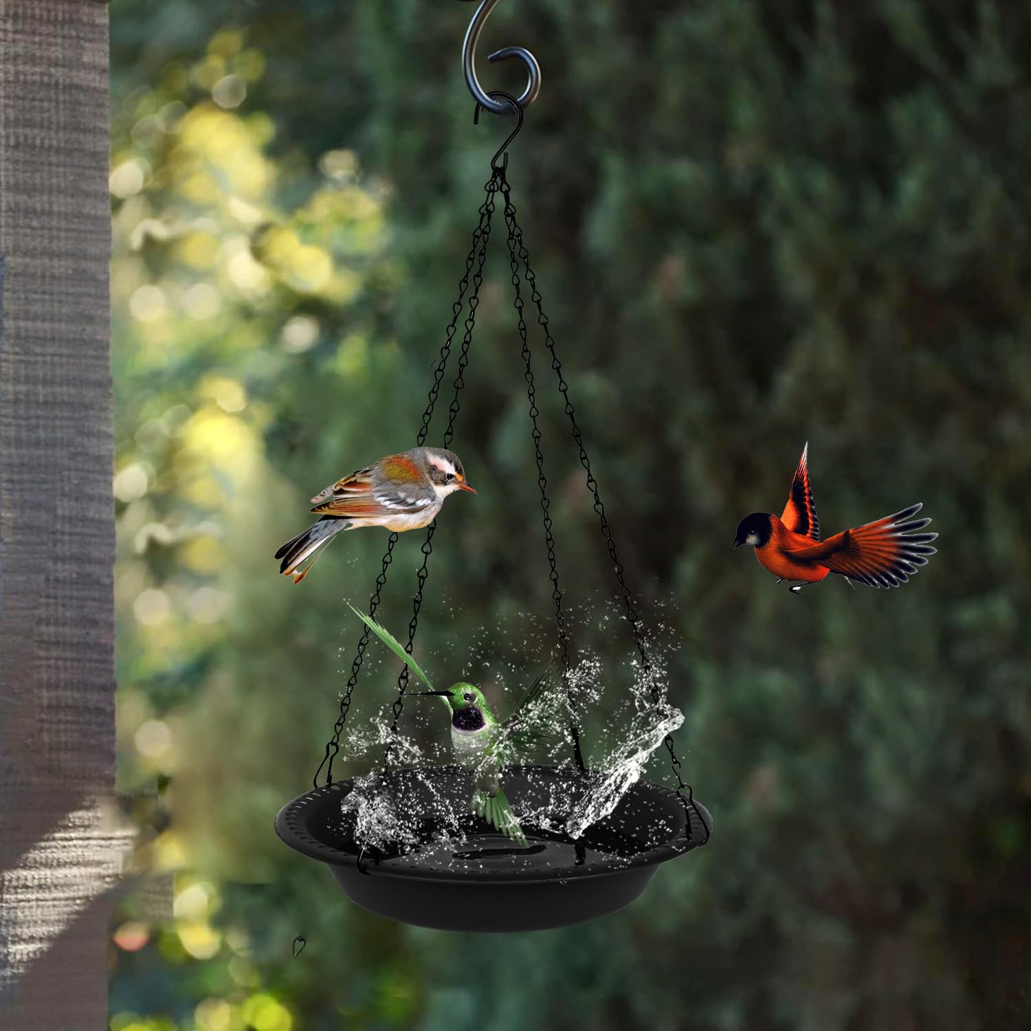 Snapklik.com : OVZILKI Bird Baths For Outdoors Heavy Duty, 16 Inch
