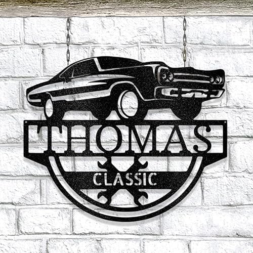 Miniatura 6 de Letrero de metal personalizado para garaje, arte de metal personalizado para automóvil, decoración de garaje, regalos de mecánica, letreros de