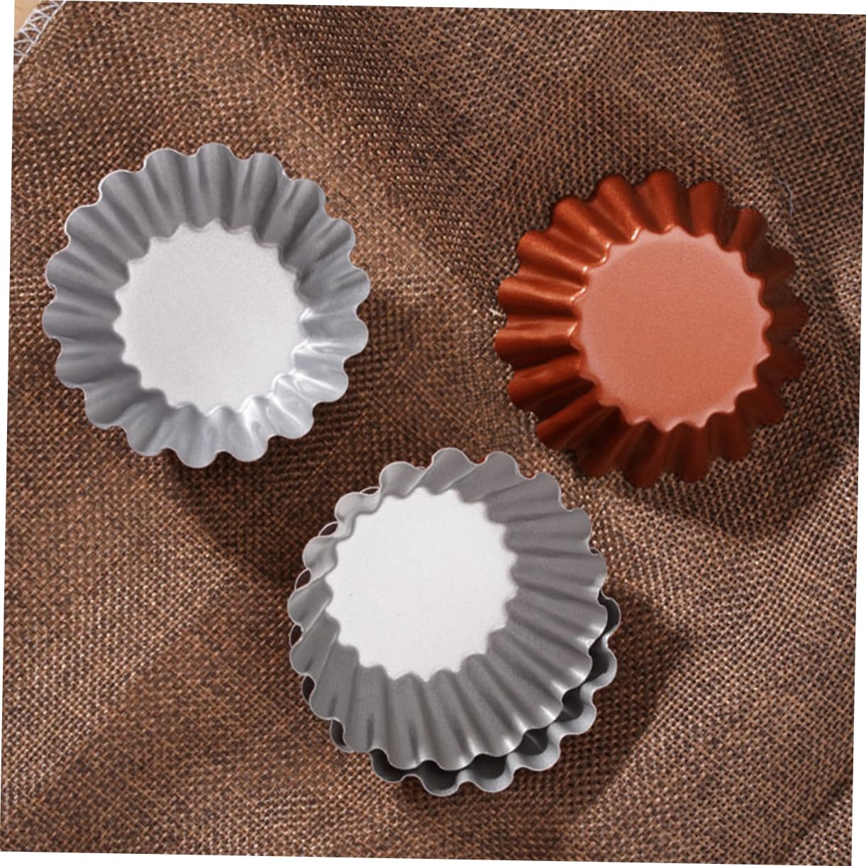 Amosfun Piezas molde redondo para tarta de huevo molde muffins utensilios de cocina moldes de tarta para hornear taza para hornear muffins moldes para hornear tartas molde para hornear
