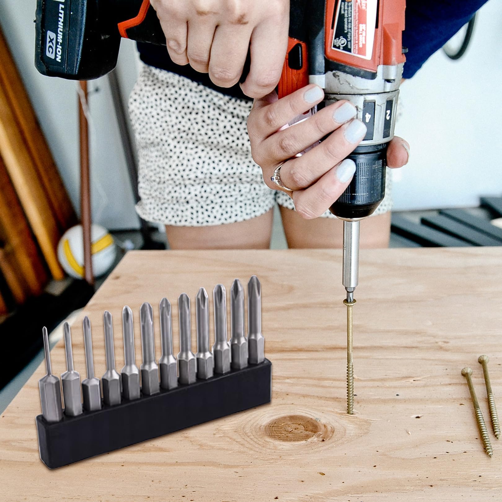 Bit Aufbewahrung, 5 Stück 12 Löcher Bit Organizer Streifen Bithalter Schraubendreher Sechskantschaft Kartenhalter Kunststoff-Schraubendreherkopf-Aufbewahrungskoffer für die Aufbewahrung von Schraubenz Baumarkt