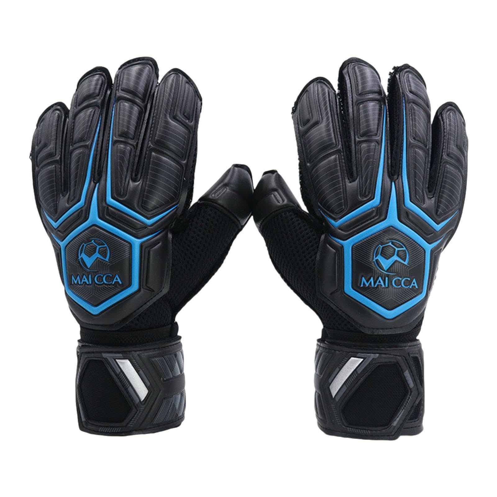 TRENDYNEST Goalkeeper Gloves Nonslip Adjustable Professional Breathable Football Gloves Black Blue Size 10 | Gloves | Clothing, Shoes & Accessories | Soccer-image-13