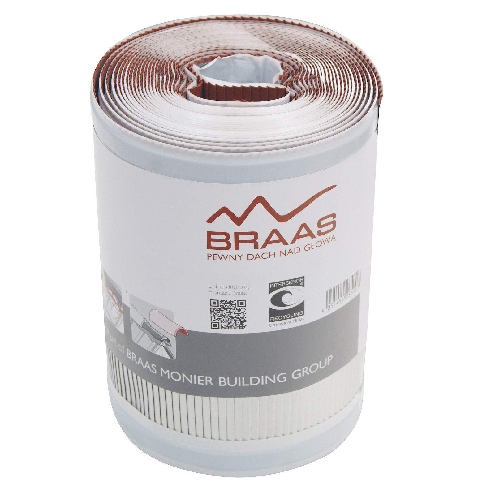 Firstband Firstrolle Gratrolle Grat Rollfirst Braas FIGAROLL PLUS 10 m in 4 Farben, variable Breite 280-320 mm (Ziegelrot)