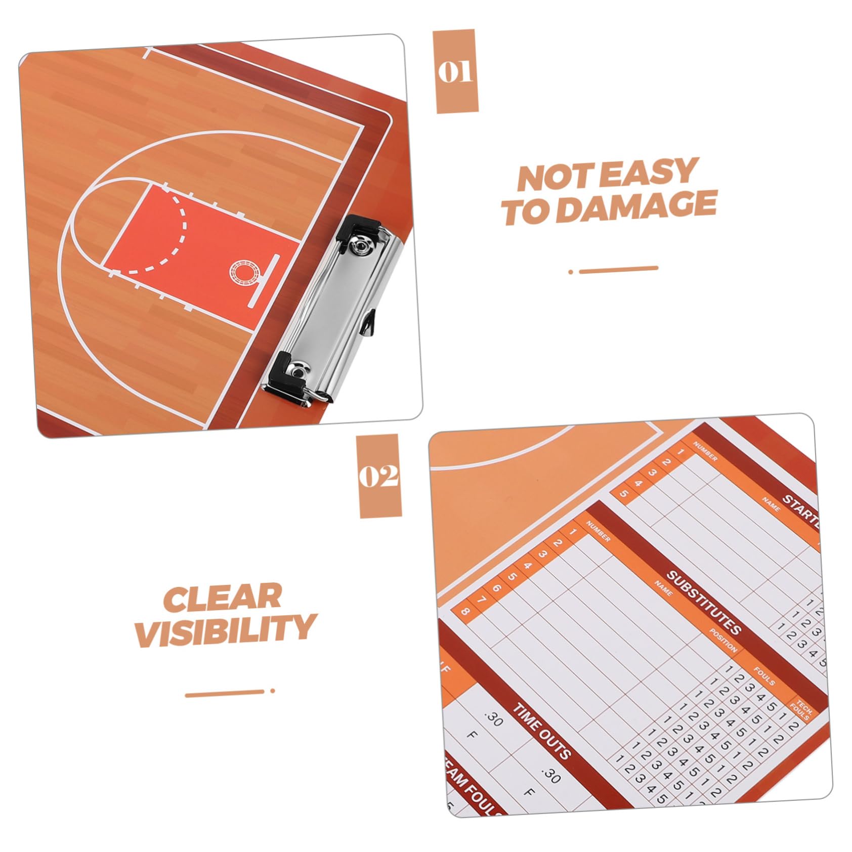UPKOCH Tablero Baloncesto Entrenador PVC Borrable 40x40 cm Portátil Estrategia