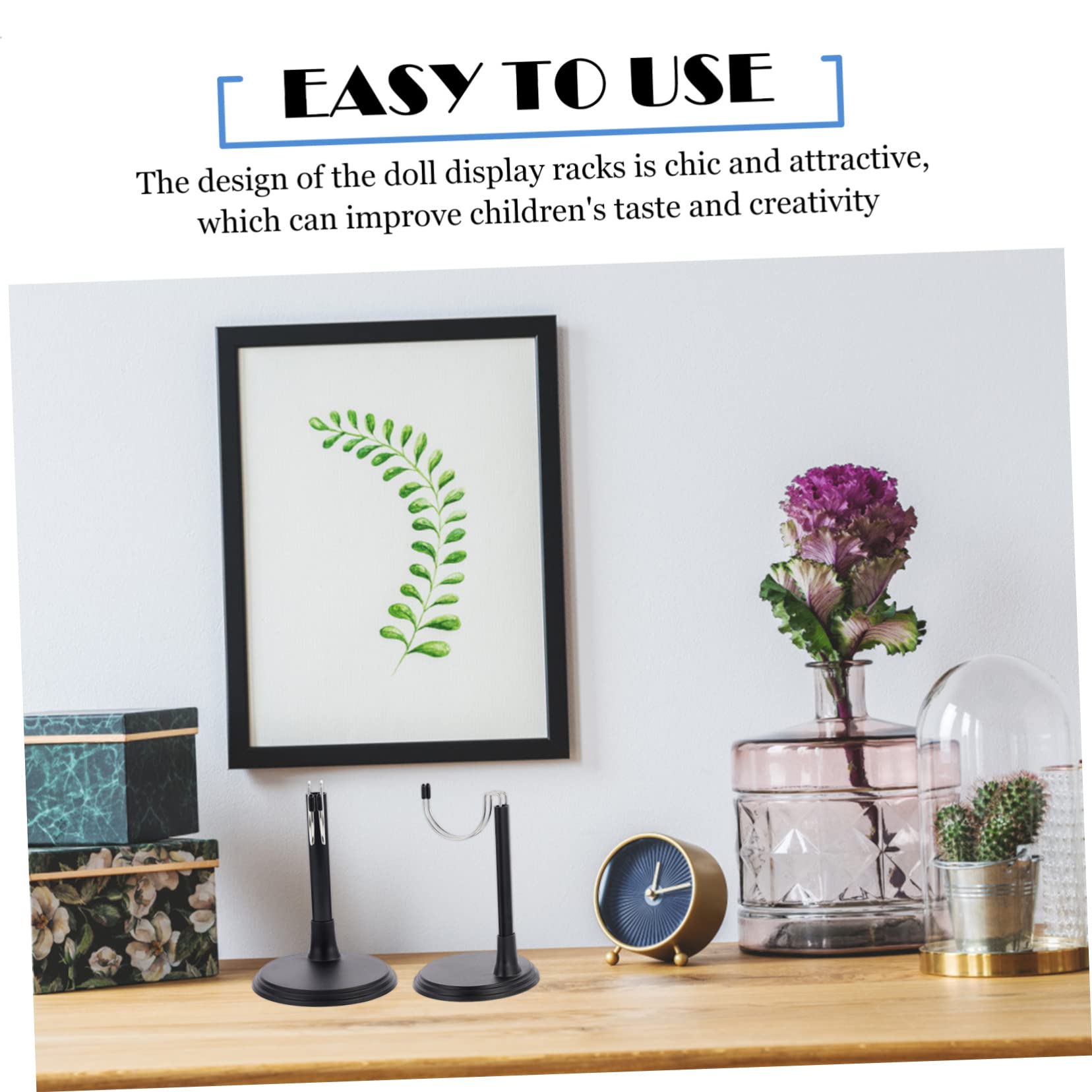 HOOTNEE Doll Display Racks Set 2pcs Doll Stands Bracket for Boys and Girls 35cm Tall