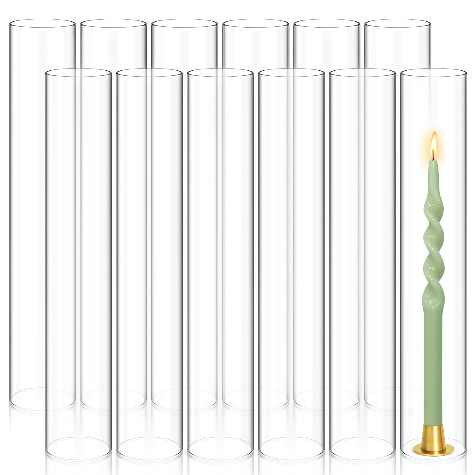 WGV International Clear Glass Cylinder Hurricane Chimney Tube, Candle Cover - 1 Piece 4.7"W X 6"H - View #12